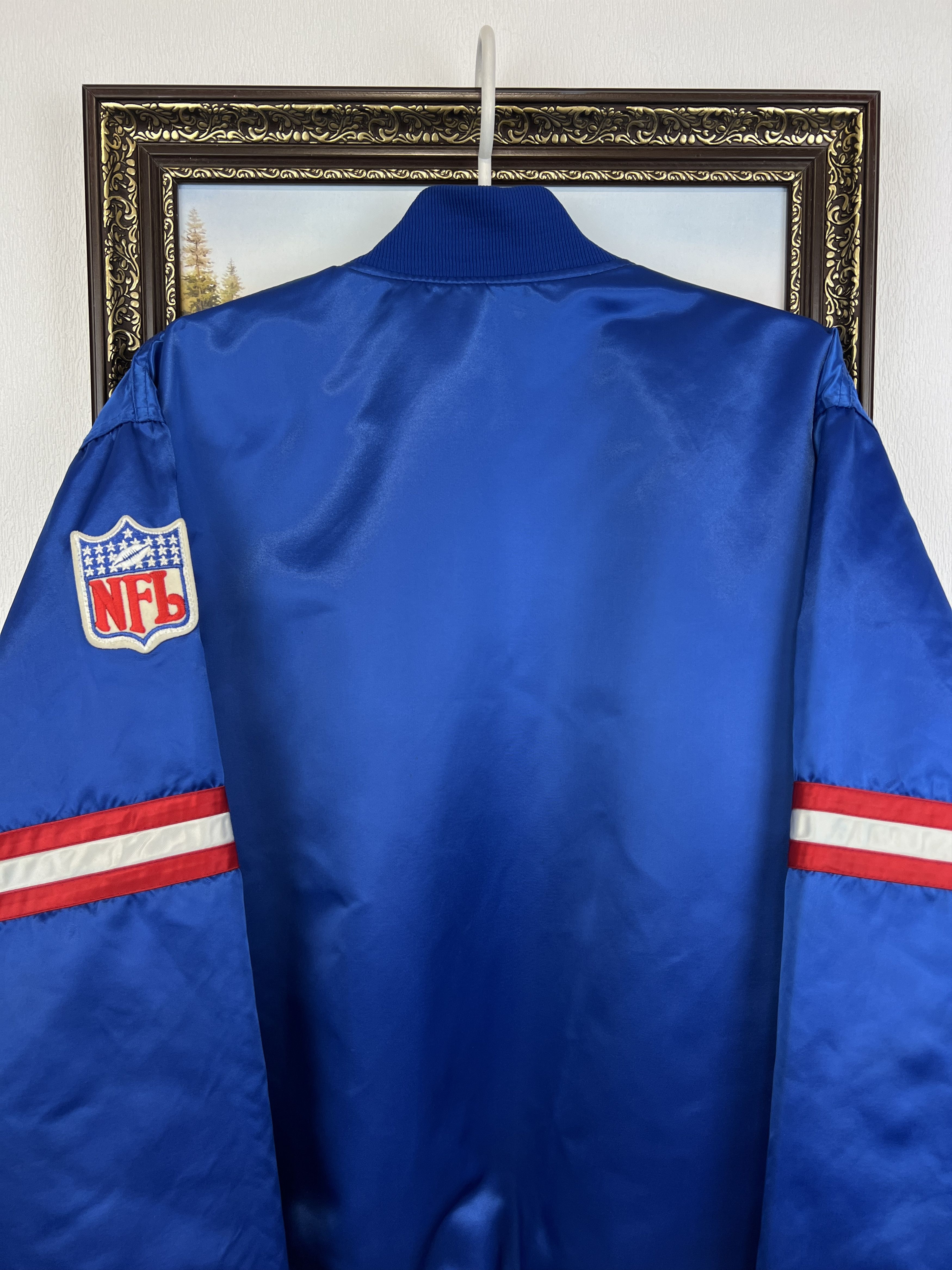 Starter Vintage 90's Starter New York Giants NFL Satin Bomber Jacket Size US XL / EU 56 / 4 - 11 Thumbnail