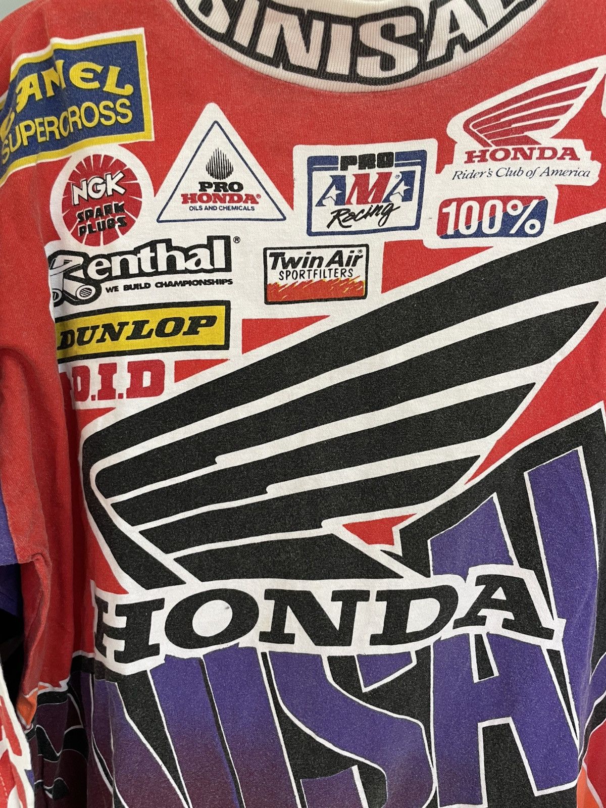 Vintage Vintage 90s Sinisalo Worldwide racing motocross jersey Size US L / EU 52-54 / 3 - 4 Thumbnail