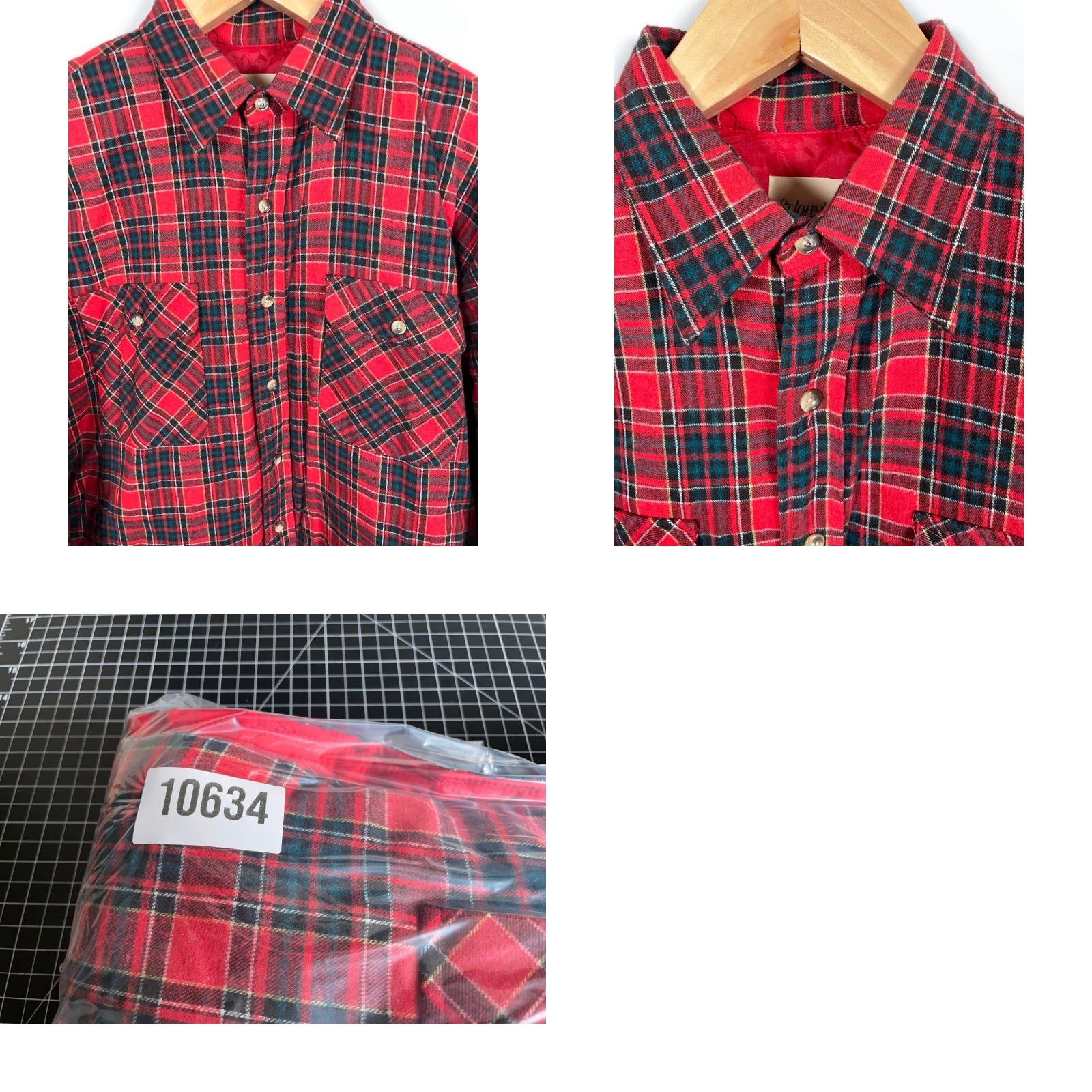 Vintage VINTAGE St. John's Bay Quilted Lined Flannel Shirt Jacket Men XL Tall Red Plaid 90s Grunge Retro JP Shirt Jacket Mens XL Tall Red Plaid Size US XL / EU 56 / 4 - 9 Thumbnail