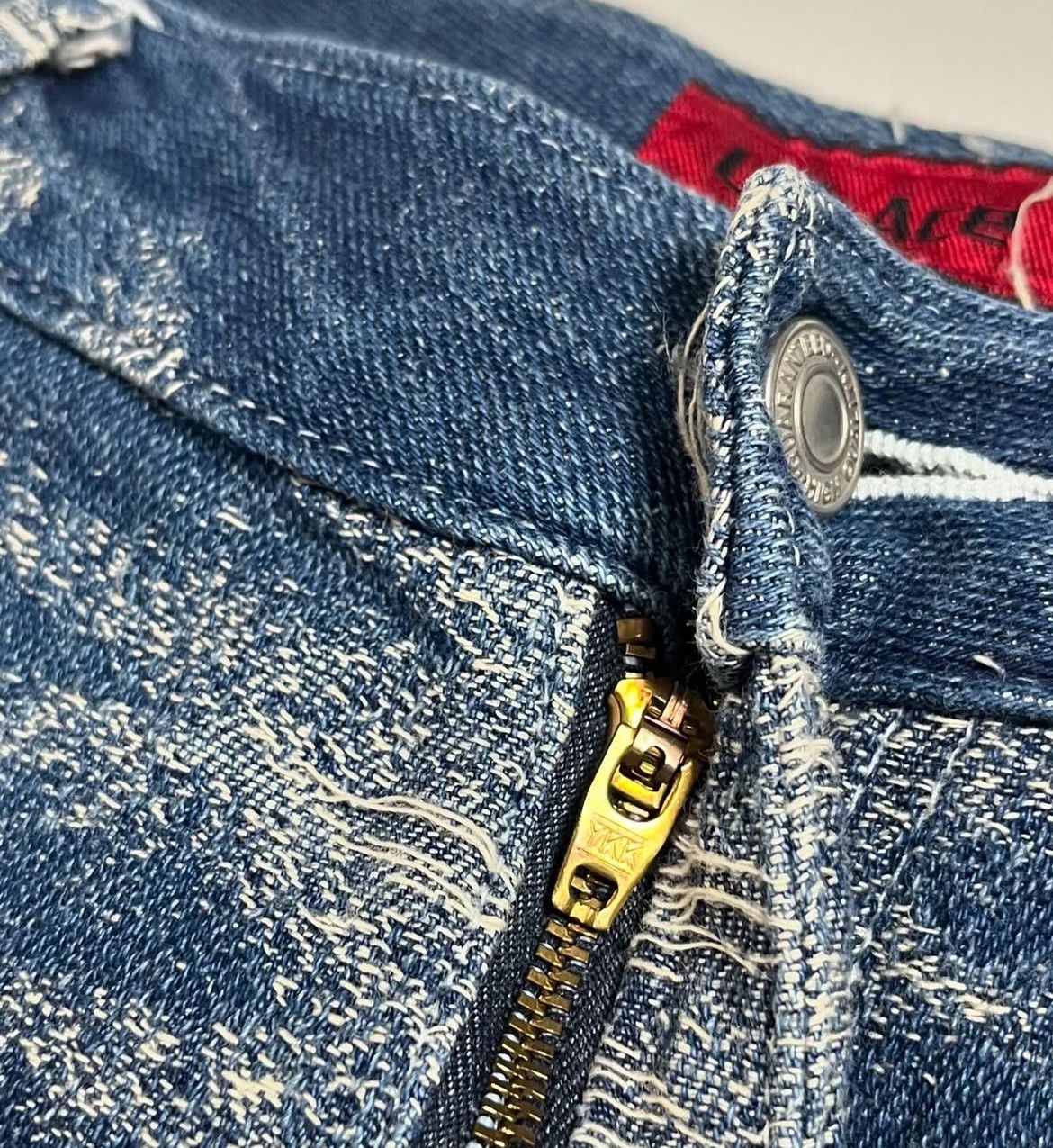Le Grande Bleu (L.G.B.) 2000s Archival Hysteric If Six Distressed Jeans Flare y2k Size US 31 - 6 Thumbnail