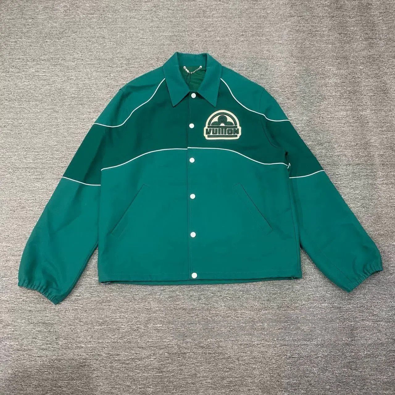 Louis Vuitton LV Green Three-Flower Embroidery Jacket. Size US M / EU 48-50 / 2 - 1 Thumbnail