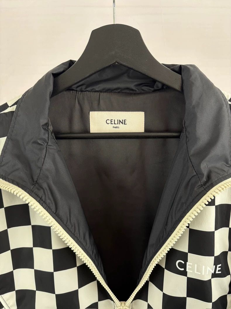 Celine Celine Black and White Checkered Zip Jacket Size US L / EU 52-54 / 3 - 3 Thumbnail