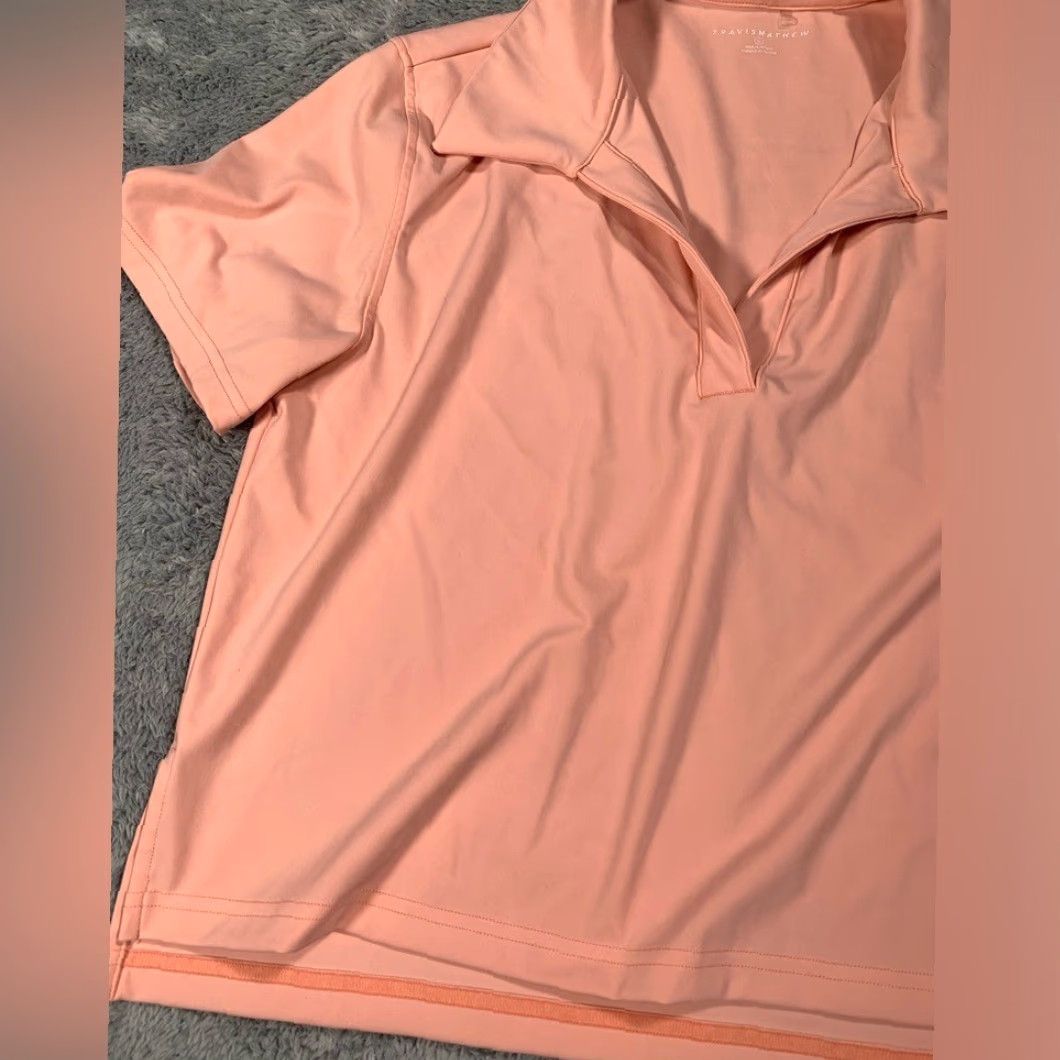 TravisMathew Travis Mathew polo cropped small Women T-Shirt S Orange Golf Polo Shirt Cropped Small Women's Travis Mathew Orange Polo T-Shirt Size S / US 4 / IT 40 - 2 Thumbnail