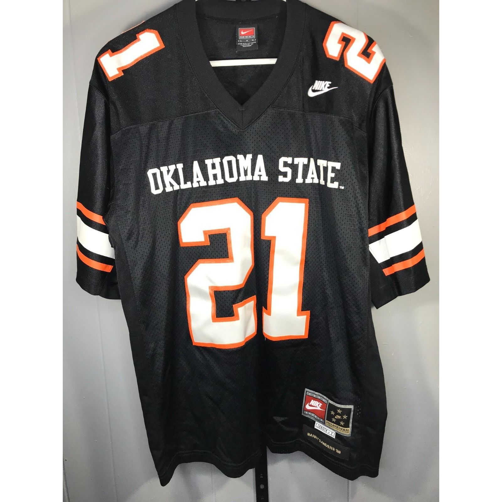 Vintage Nike 88' Barry Sanders #21 Oklahoma State Stitched L