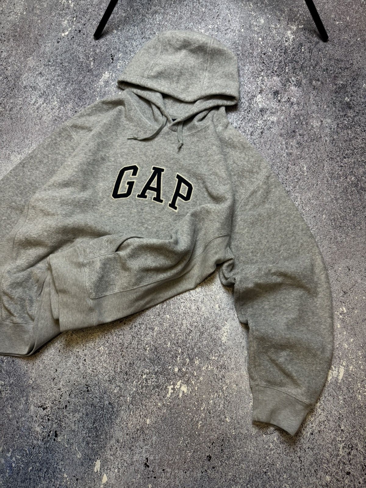 Gap × Vintage 💥CRAZY GAP FLEECE HOODIE YEEZY STYLE BIG LOGO Size US XL / EU 56 / 4 - 8 Thumbnail