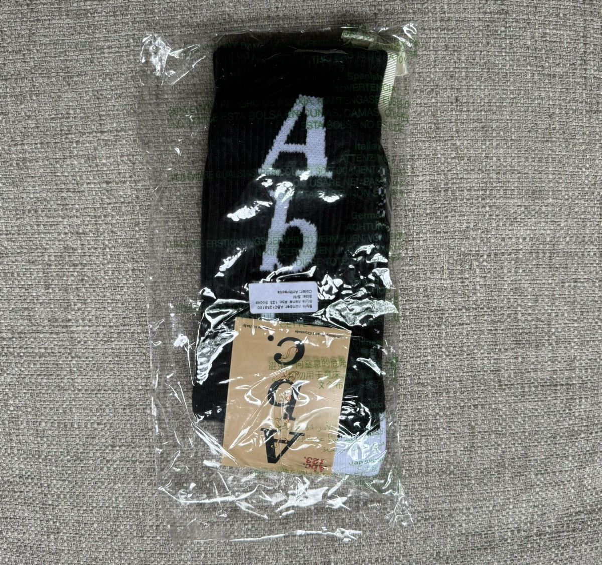 Advisory Board Crystals ITALY MADE ABC Socks Black White ABC. 123 Size ONE SIZE - 4 Thumbnail