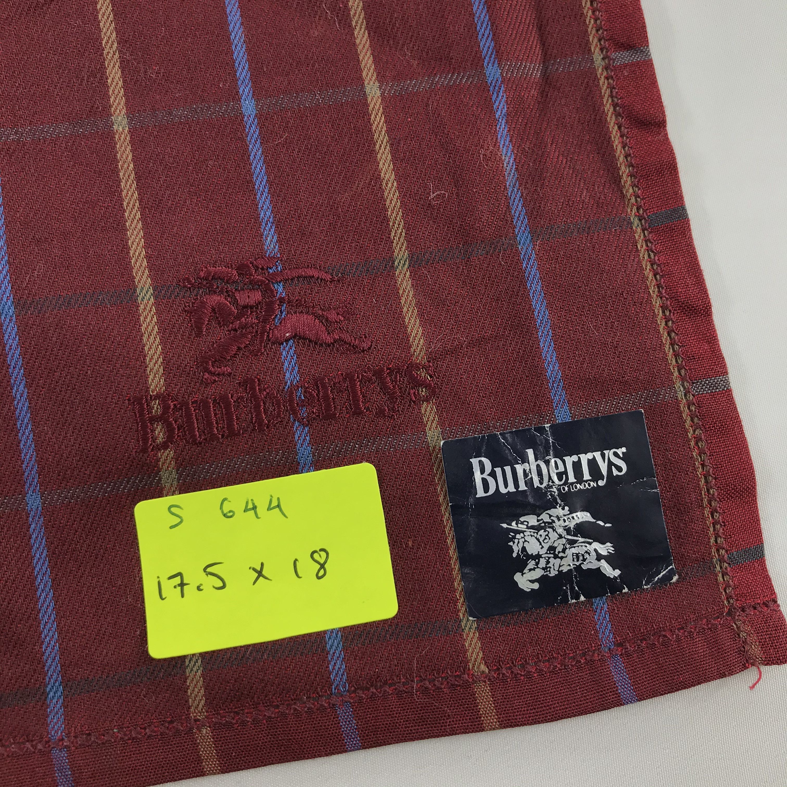 Burberry × Vintage Burberry Bandana / Handkerchief / Neckerchief - S644 Size ONE SIZE - 5 Thumbnail