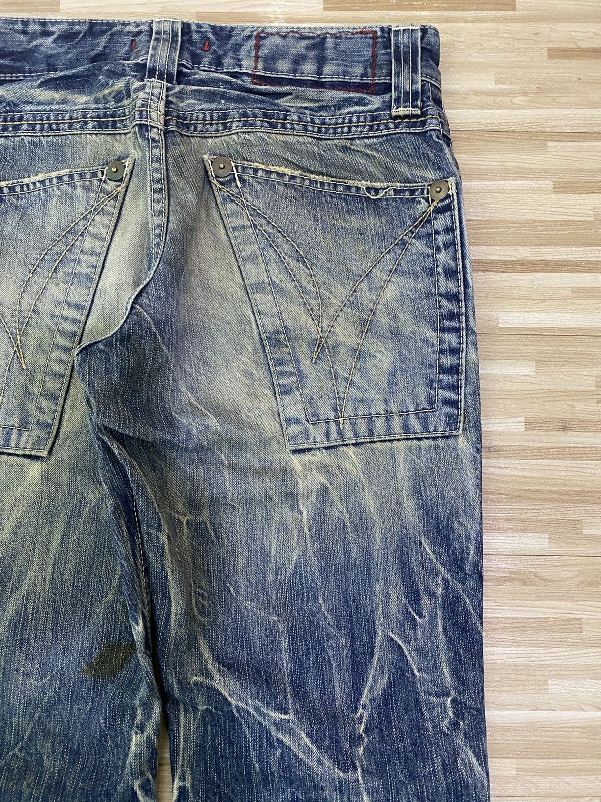 Japanese Brand 💥INSANE DISTRESSED BLUE WAY JEANS💥 Size US 29 - 14 Thumbnail