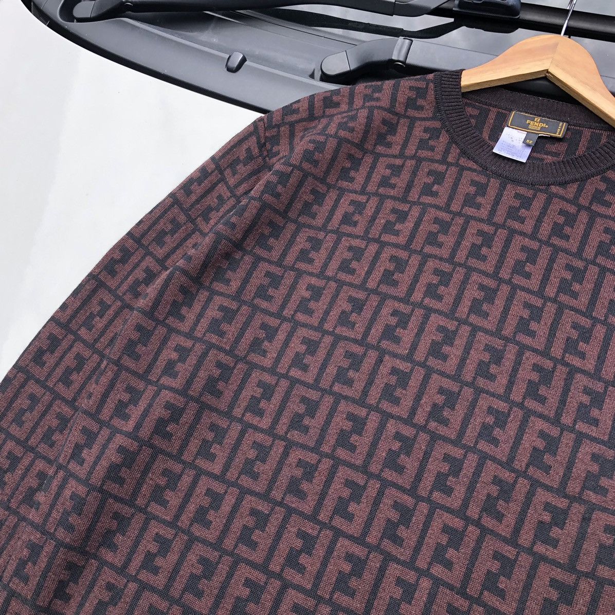 Fendi Fendi Monogram Pura Lana Woolmark Pullover Sweatshirt Size US L / EU 52-54 / 3 - 5 Thumbnail