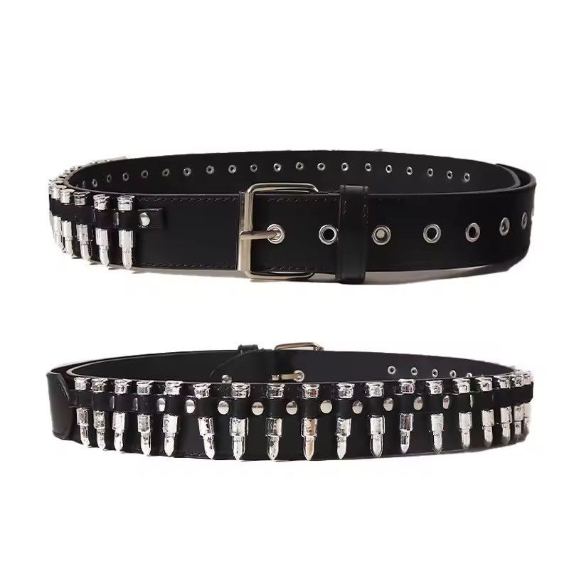 Vintage Silver Hollow Bullet Belt Size ONE SIZE - 4 Thumbnail