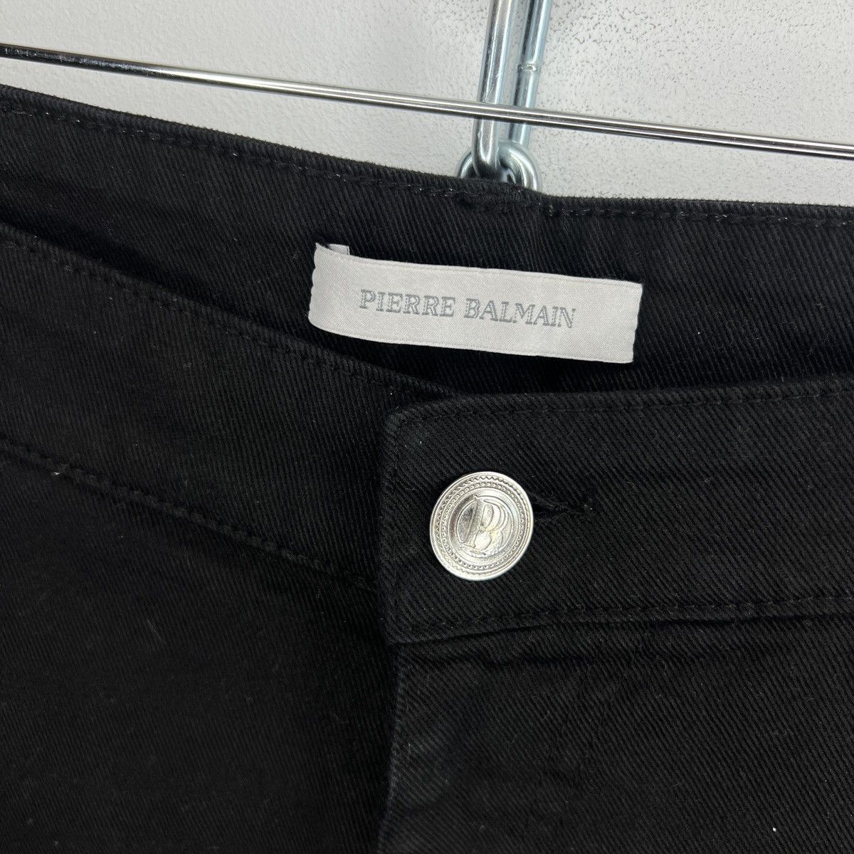 Balmain Pierre Balmain Denim Shorts Jeans Pants Black Drip Drill Size US 32 / EU 48 - 5 Thumbnail