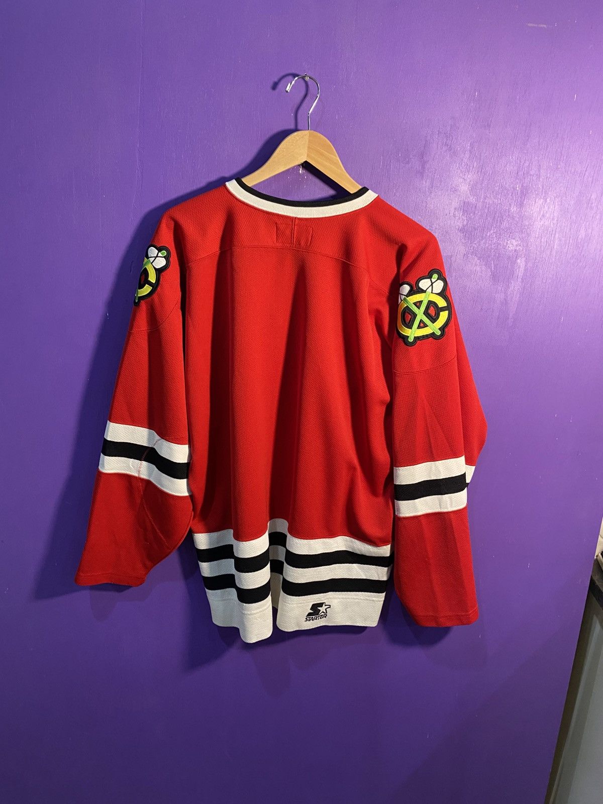Starter Vintage 90s Starter Chicago blackhawks logo jersey Size US L / EU 52-54 / 3 - 2 Thumbnail