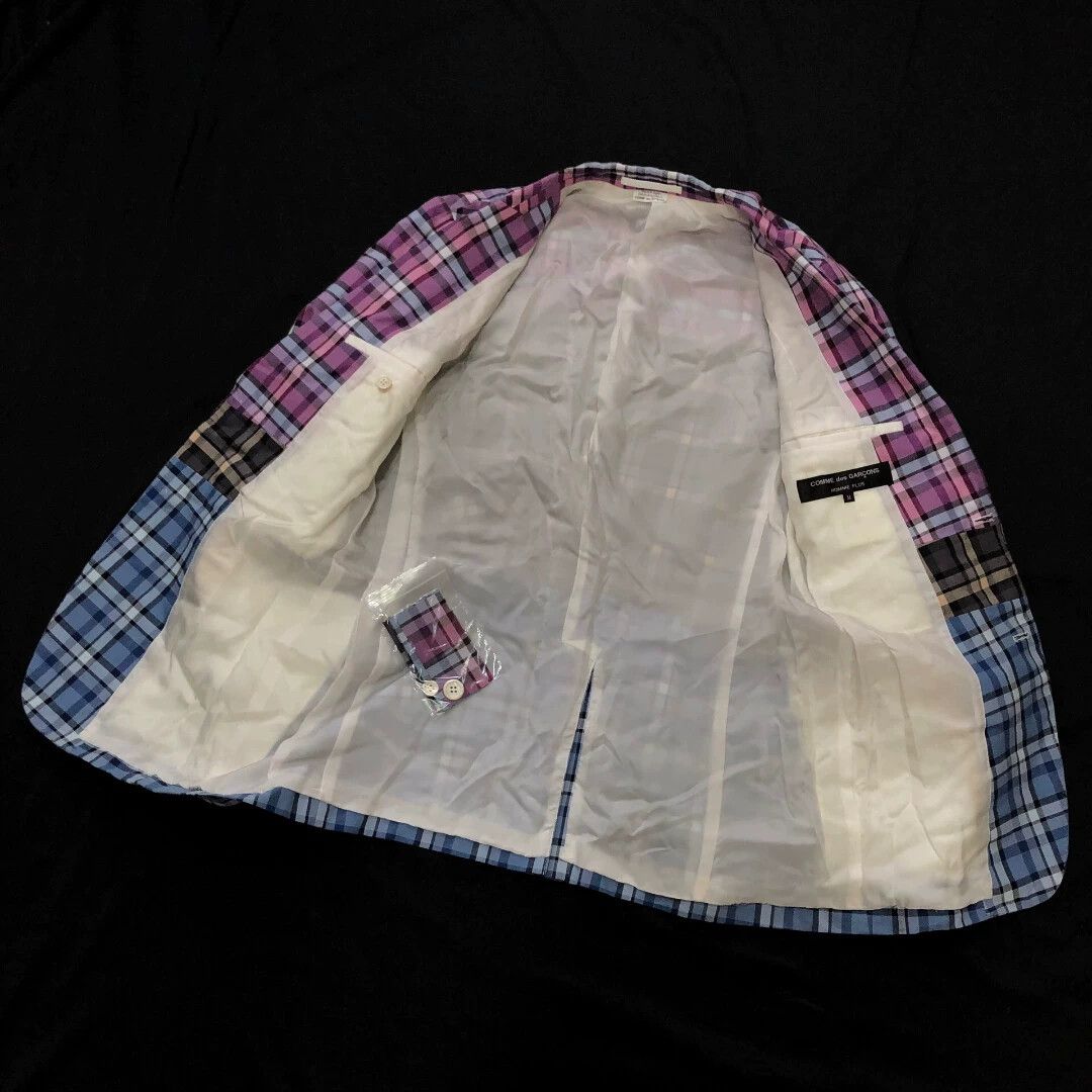 Comme des Garcons CDG 19SS Crazy Suits Slashed Checked Jacket M Size US M / EU 48-50 / 2 - 4 Thumbnail