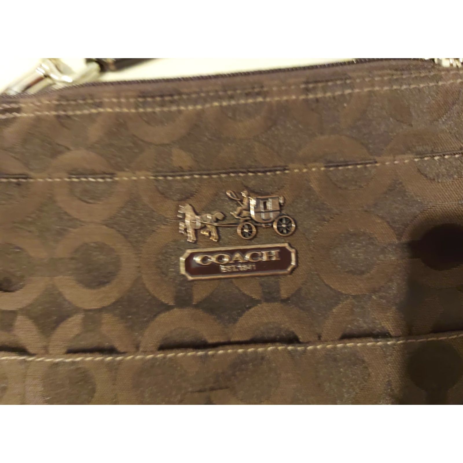 Coach Coach Crossbody Purse Handbag Brown Canvas Women Size ONE SIZE - 2 Thumbnail