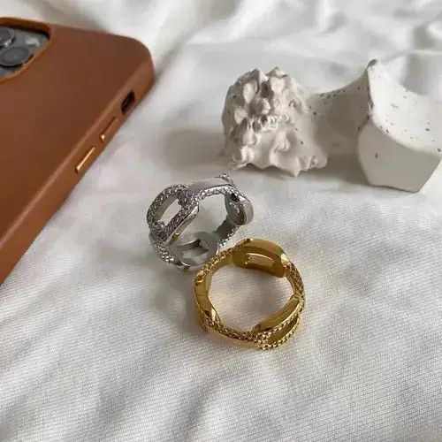 Designer × Vintage Retro diamond ring Size ONE SIZE - 3 Thumbnail