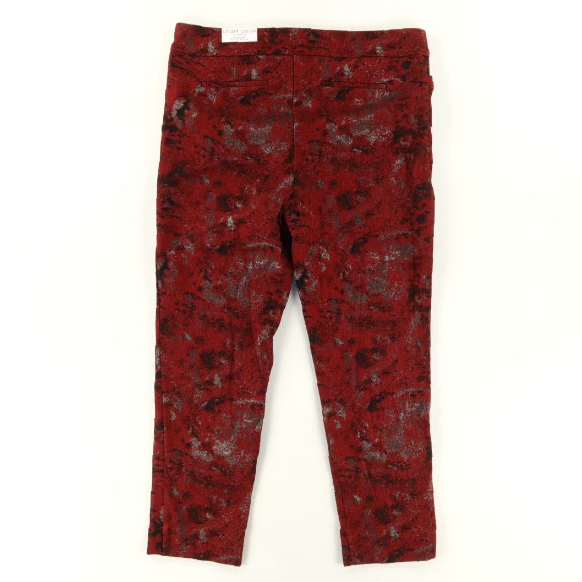 Vintage Chicos Leggings Women Red 14R So Slimming Brigitte Slim Stretch Rayon Woven Flat Pull On Casual Pants Modern Shaping Slim Fit Womens Size 36" / US 14 / IT 50 - 4 Thumbnail