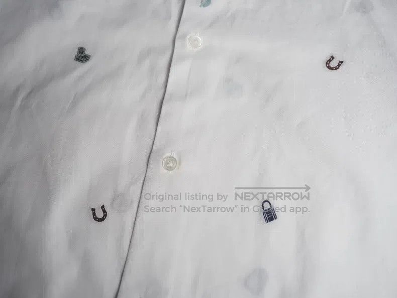 Hermes Hermes size 41 White embroidered patterned shirt Size US XXS / EU 40 - 5 Thumbnail