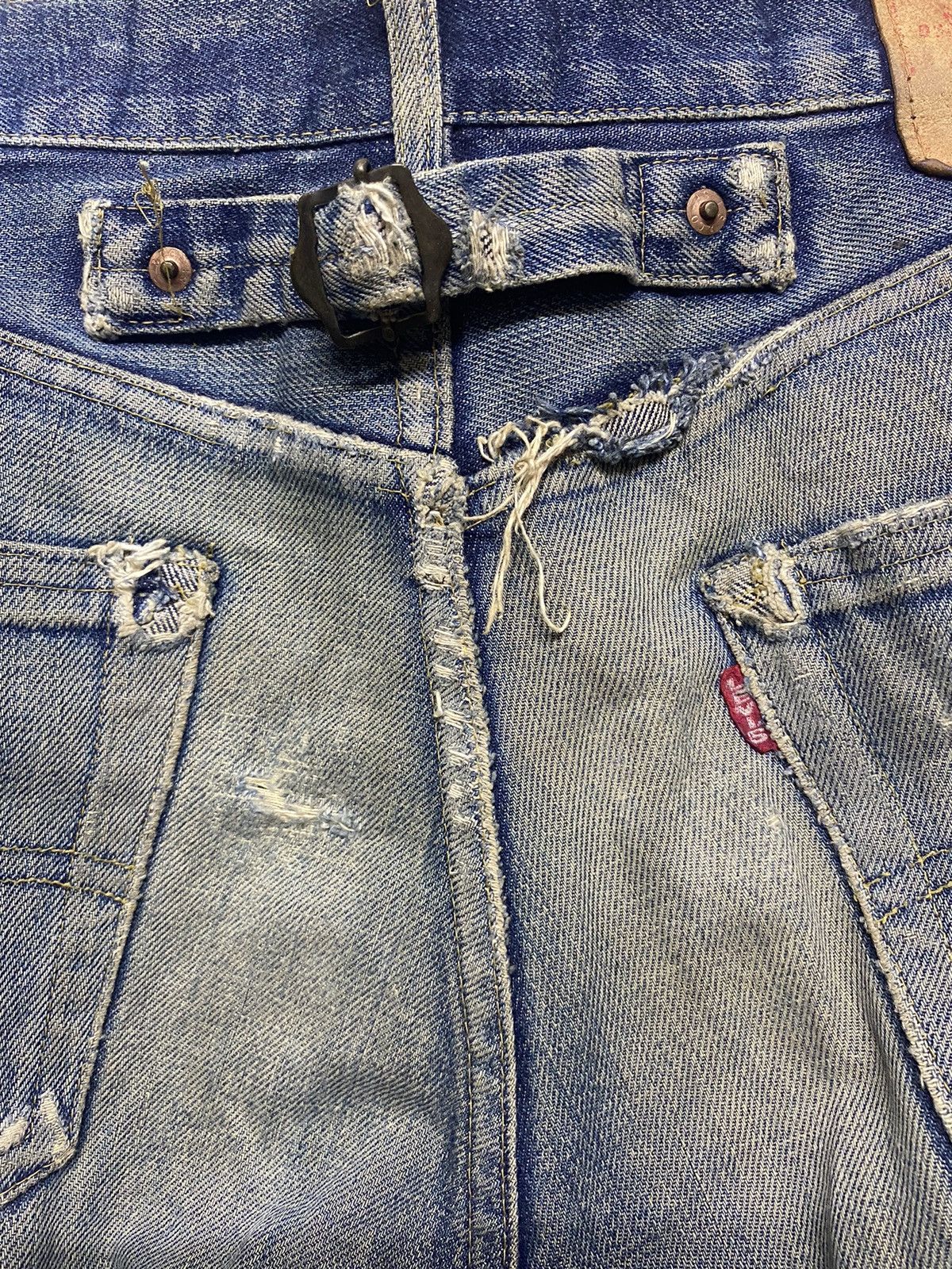 Levi's Levis BE 502 Button J22 Selvedge Distressed Denim Jeans Size US 34 / EU 50 - 11 Thumbnail