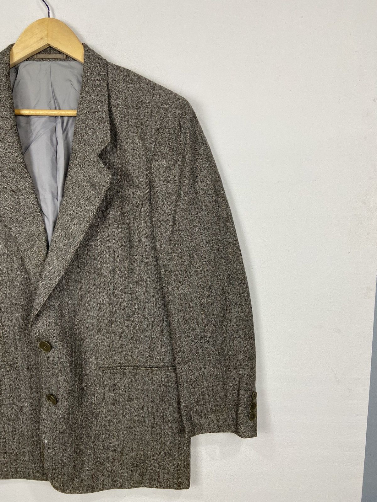Yves Saint Laurent VINTAGE YVESTSAINTLAURENT HERRINGBONE COAT Size US L / EU 52-54 / 3 - 2 Thumbnail