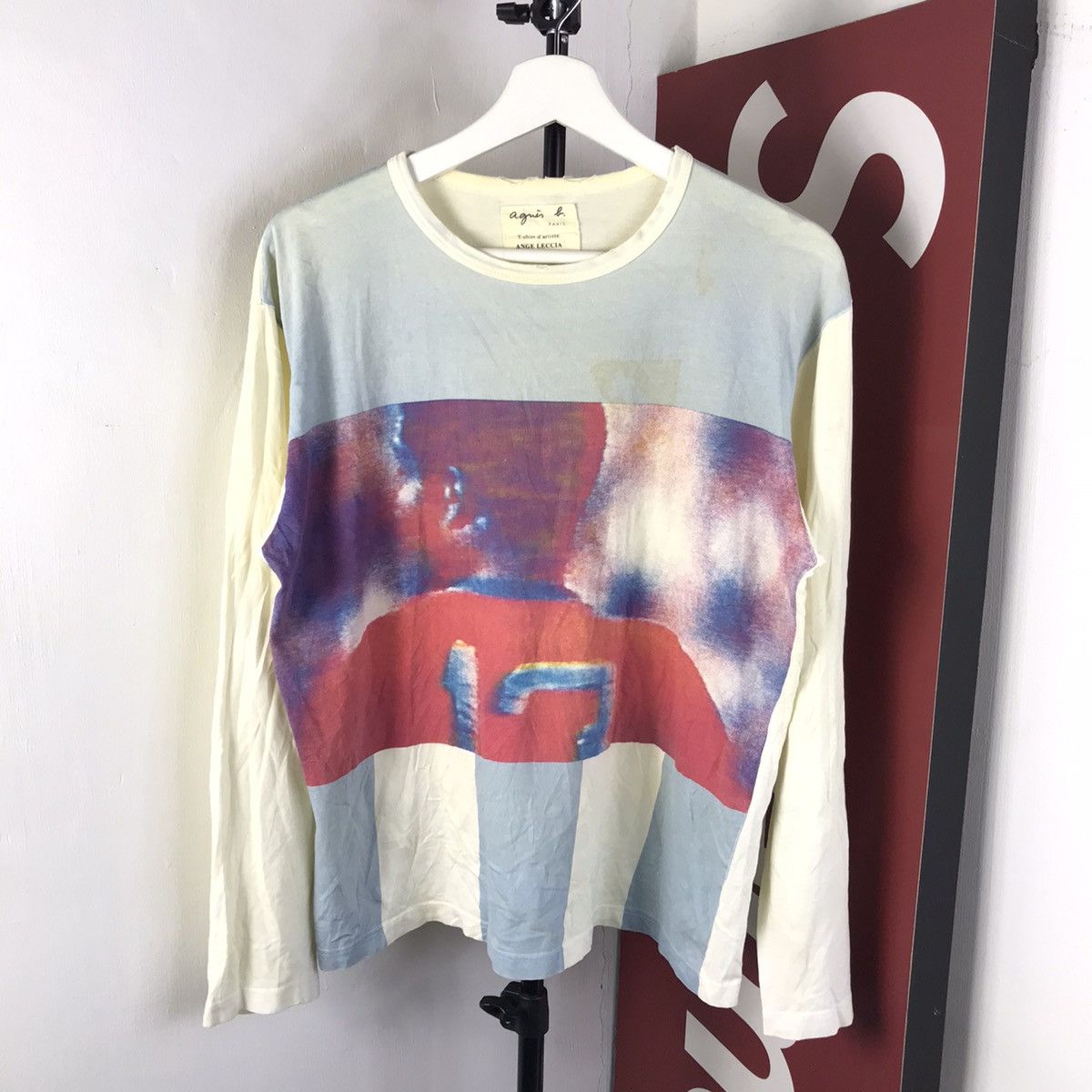 image of Vintage Agnes B X Ange Leccia Photo Tee Shirt in White, Men's (Size Medium)