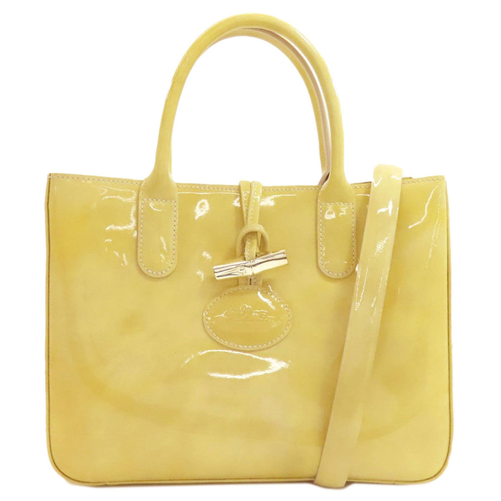 Longchamp Longchamp Le Roseau 2-Way Handbag, Enamel, Women's Size ONE SIZE - 1 Thumbnail