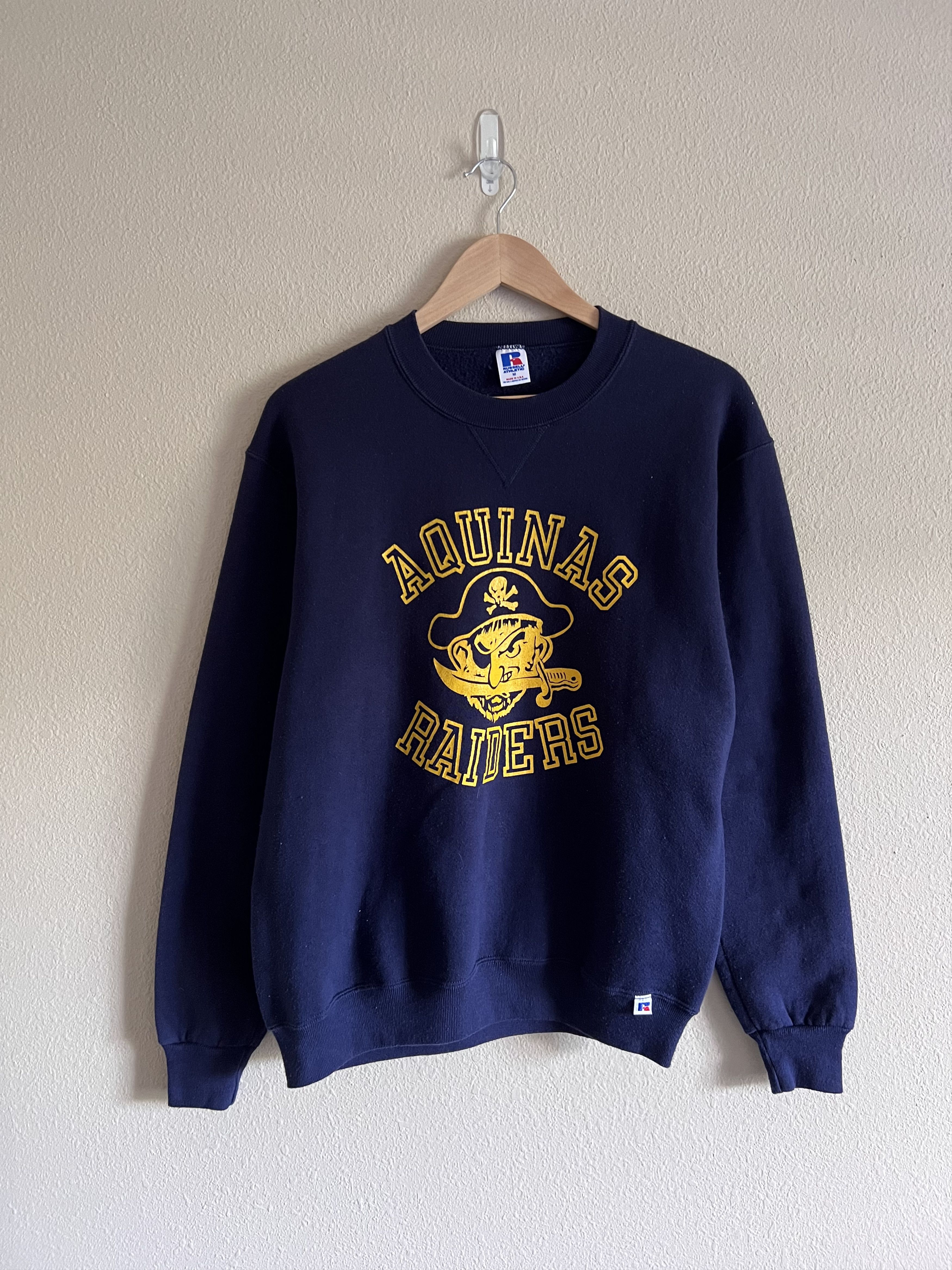 Russell Athletic Vintage 90s Russell Athletic Aquinas Raiders Sweatshirt Size US M / EU 48-50 / 2 - 1 Thumbnail