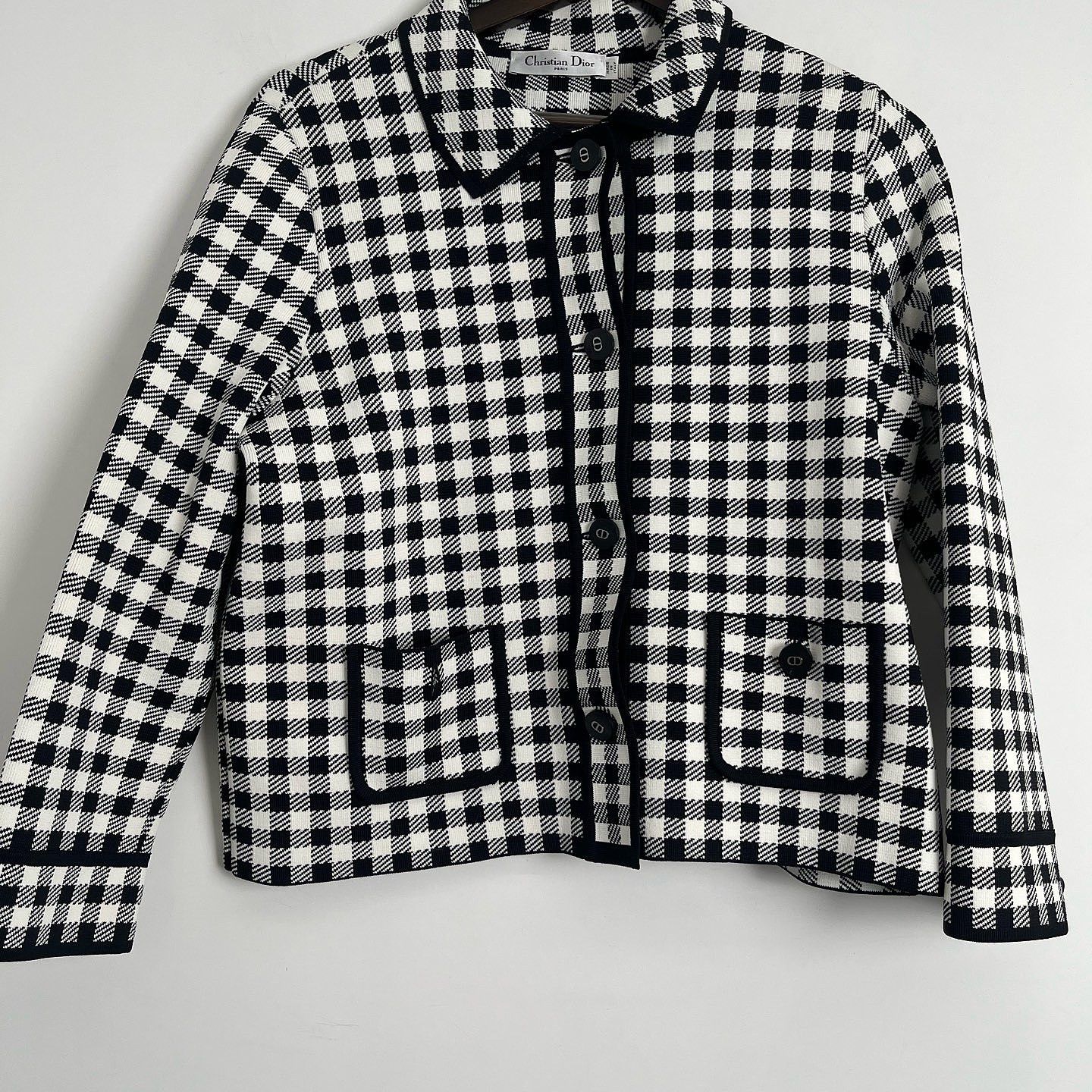 Dior Dior Checkered Knit Jacket Size 40 Size M / US 6-8 / IT 42-44 - 1 Thumbnail