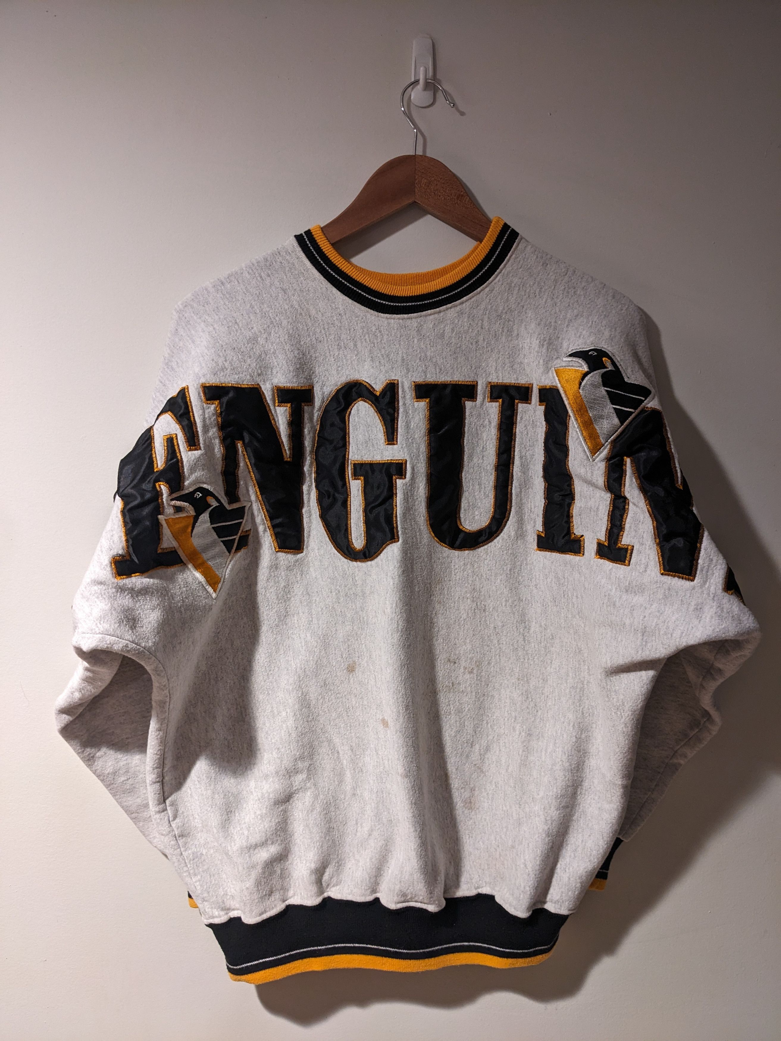 NHL × Vintage Vintage 90s Pittsburgh Penguins NHL Hockey Large Sweatshirt Size US L / EU 52-54 / 3 - 1 Thumbnail