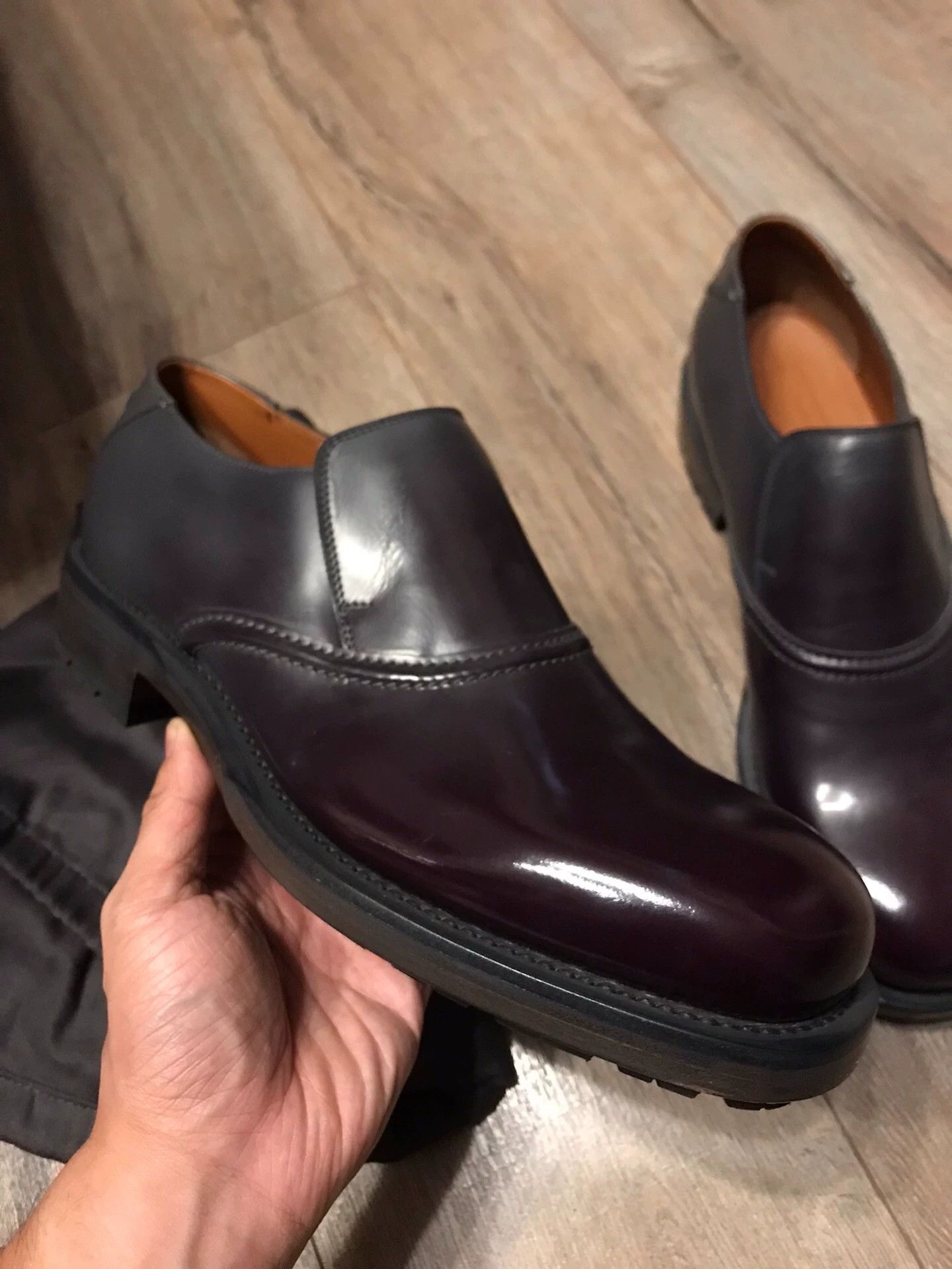 Ermenegildo Zegna Zegna Couture Gray Light Purple Casual Shoes 43.5 Size US 10.5 / EU 43-44 - 2 Thumbnail