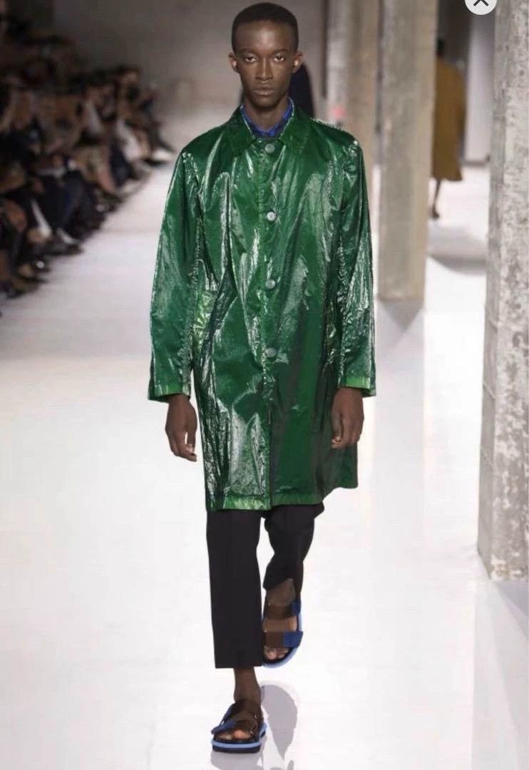 dries van noten Green raincoat 2504-Nextarrow
