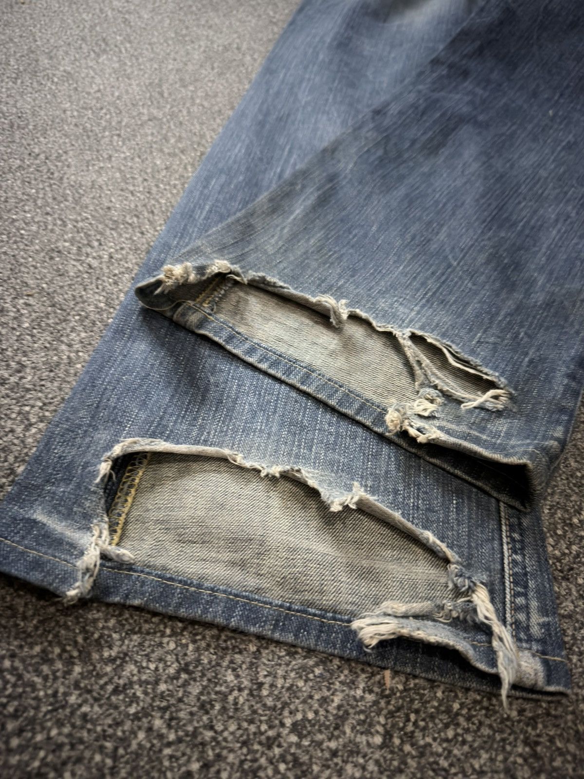 Lee × Number (N)ine Vintage 90s Flared Japanese Lee Fade Aging Washed Distressed Size US 31 - 12 Thumbnail