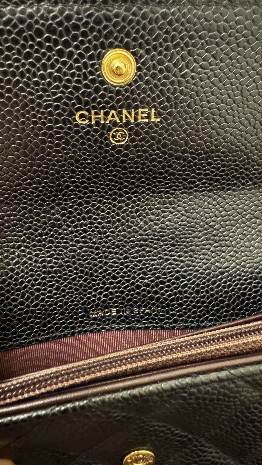 Chanel Chanel Black Quilted Caviar Long Flap Wallet Size ONE SIZE - 13 Thumbnail