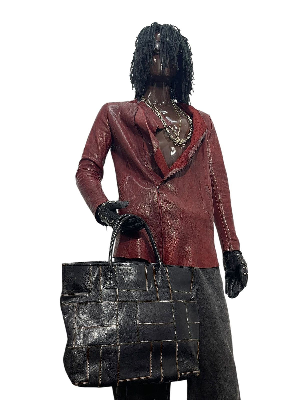 Japanese Brand Full Leather Patchwork Unknown Tote Bag 5🟩 Size ONE SIZE - 2 Thumbnail