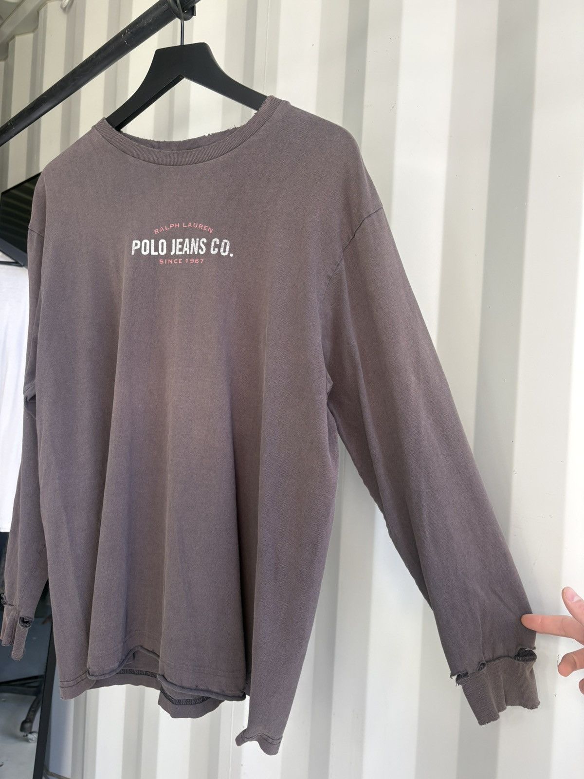Polo Ralph Lauren Thrashed Polo Distressed Sun Faded Shirt Grunge Band Size US L / EU 52-54 / 3 - 3 Thumbnail