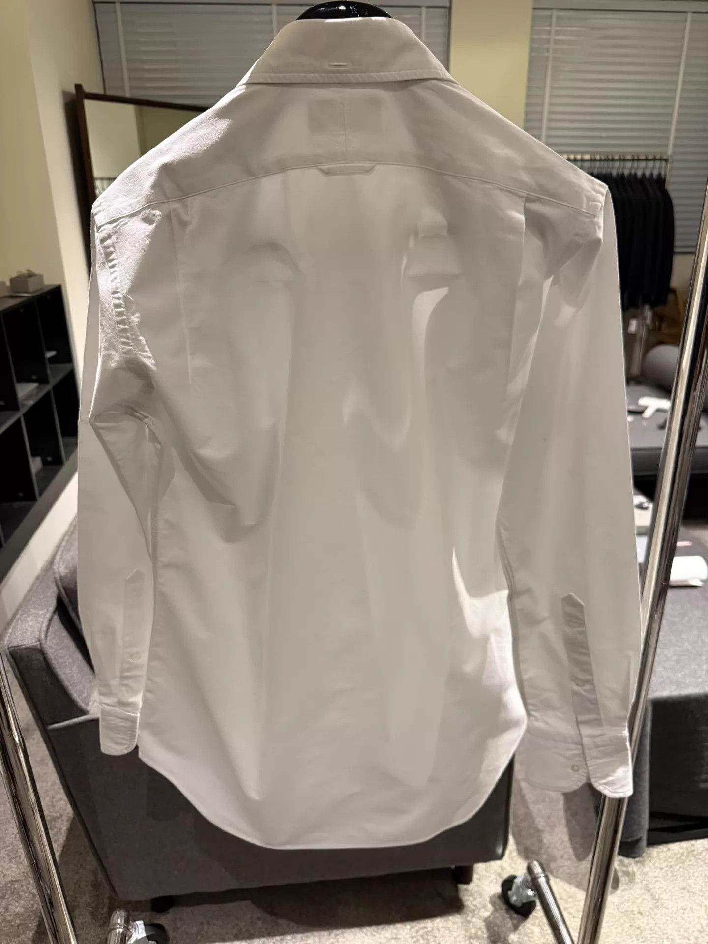 Thom Browne TB Classic Tricolor Placket Oxford Oversize Shirt White Size US M / EU 48-50 / 2 - 2 Thumbnail