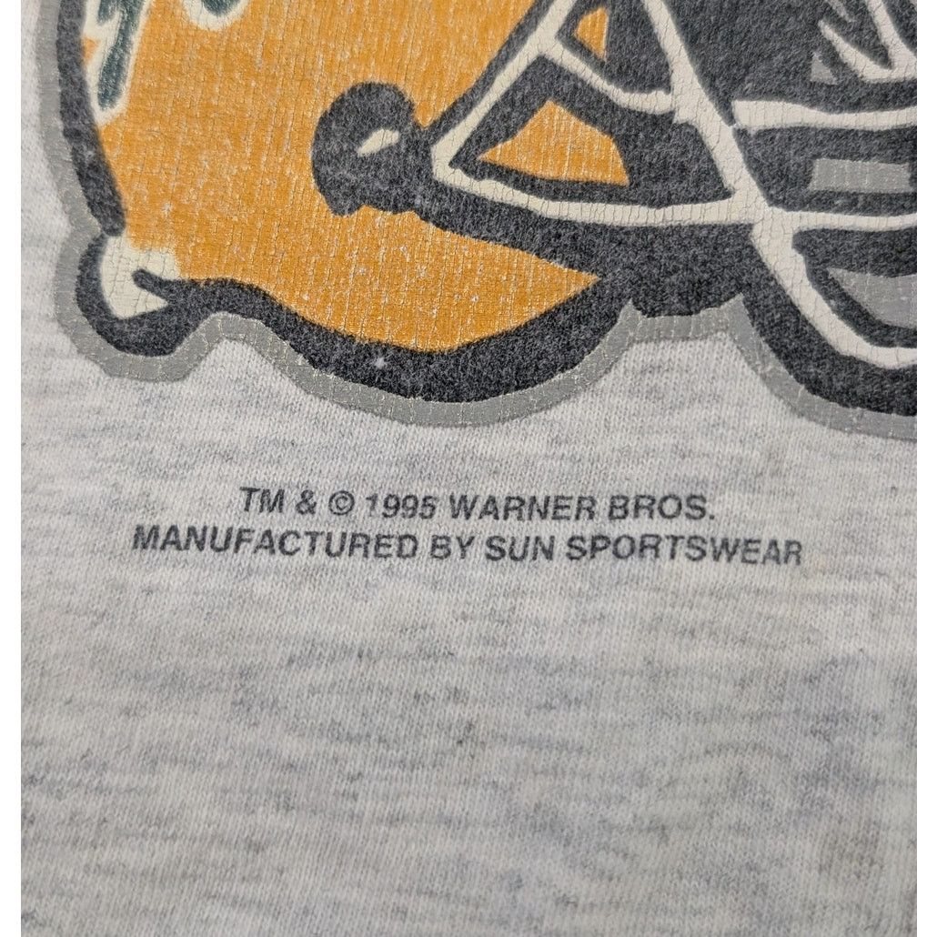 Cartoon Network × Vintage Vintage Looney Tunes Taz Fight of the Animal Football tshirt Size US L / EU 52-54 / 3 - 5 Thumbnail