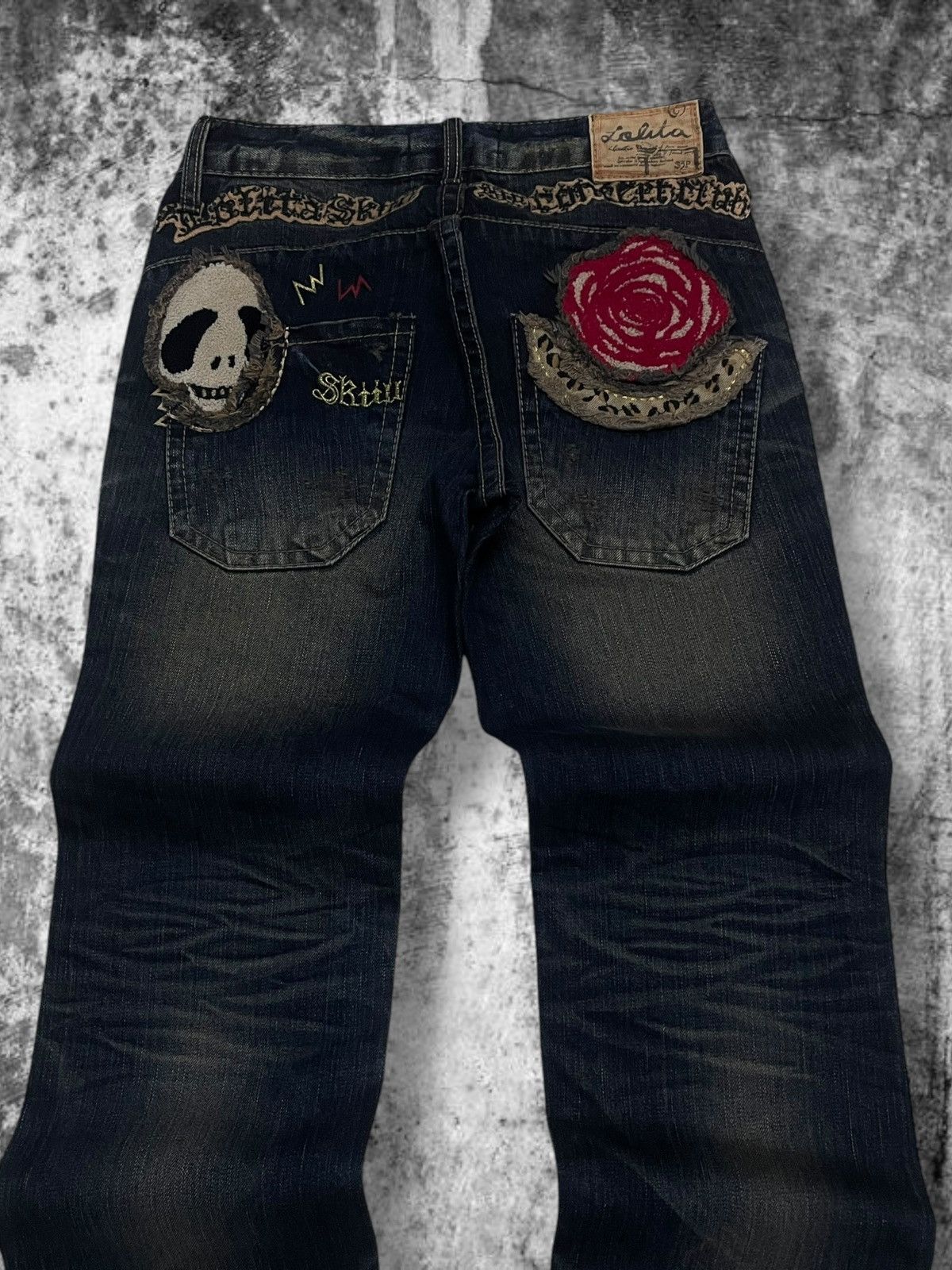 Japanese Brand Vintage Japan Designer 90’s Lolita Art Skull Nostalgia Denim Size US 28 / EU 44 - 4 Thumbnail