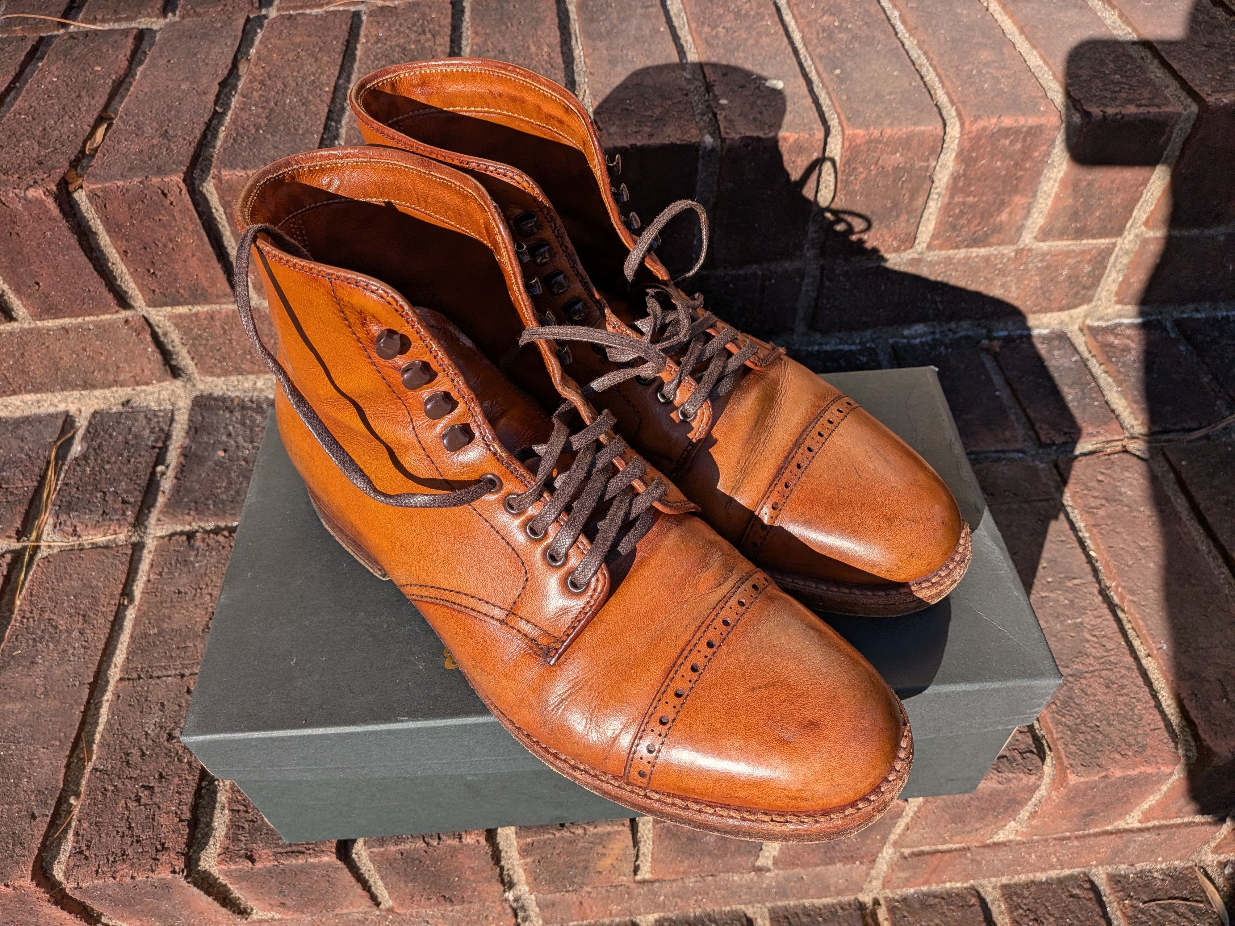 Alden × J.Crew Alden X J Crew Tan Captoe Boots Size US 7.5 / EU 40-41 - 15 Thumbnail
