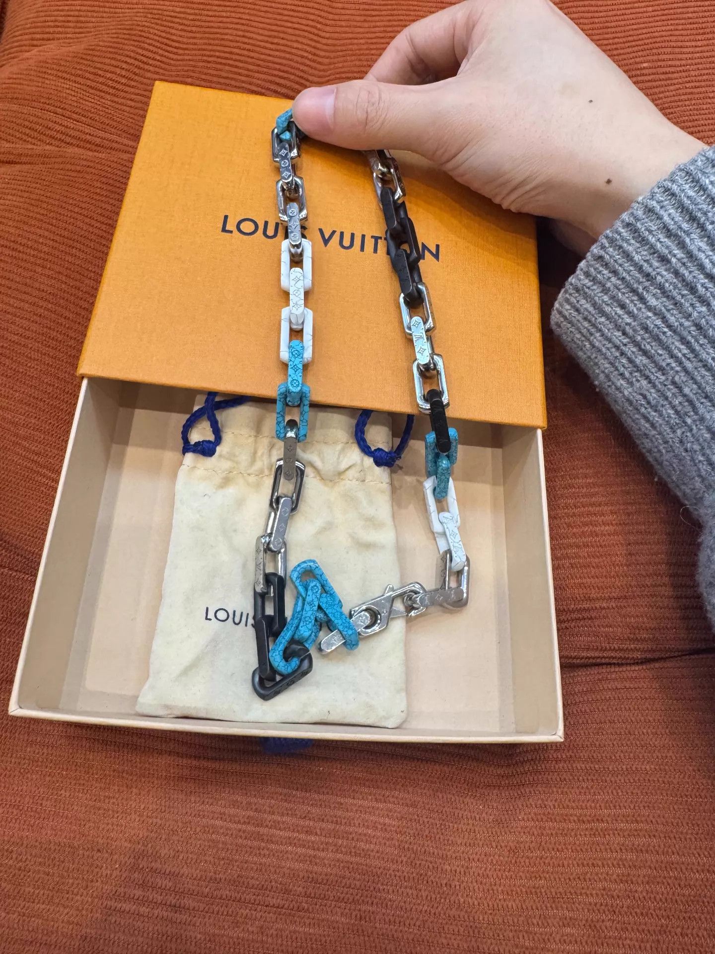 Louis Vuitton LV Monogram Chain Bamboo BWB Colorblock Necklace Size ONE SIZE - 1 Thumbnail