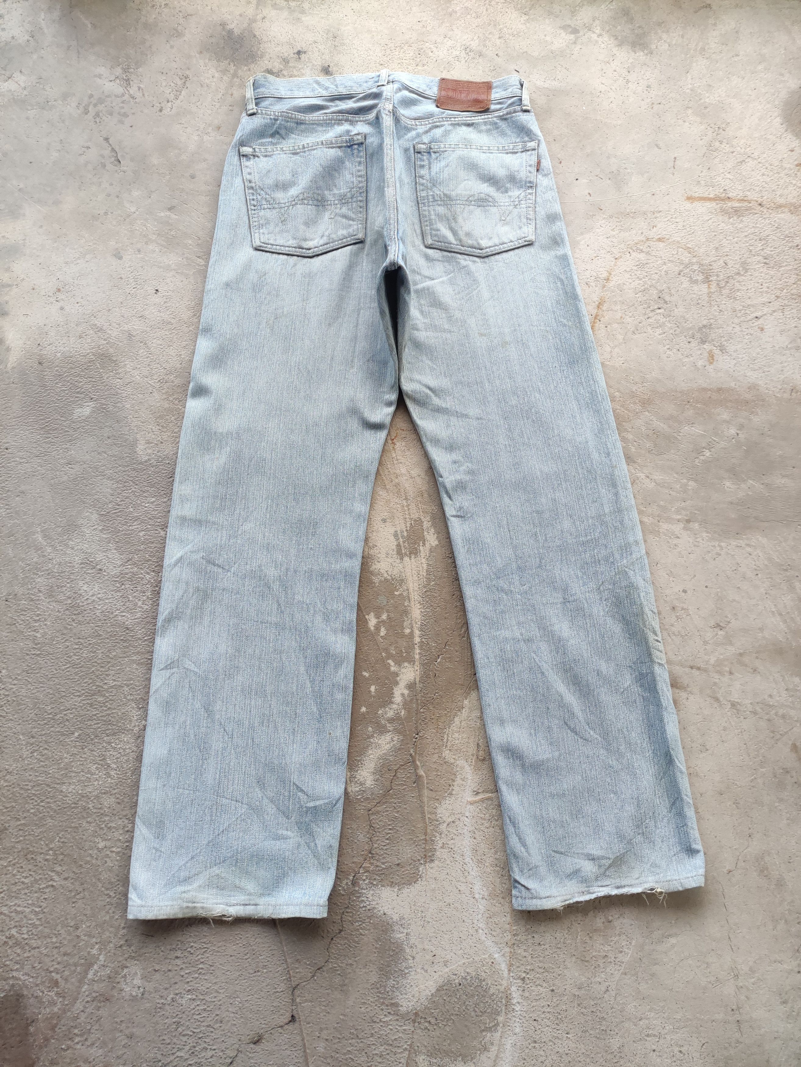 Edwin Vintage Edwin 505 Japan Baggy Jean Distressed Faded Denim Size US 33 - 9 Thumbnail