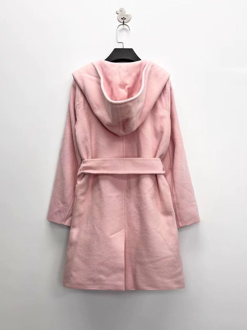 Max Mara Max Mara Pink Camel Fleece Hooded Belt Logo-Filled Lapel B Size M / US 6-8 / IT 42-44 - 2 Thumbnail