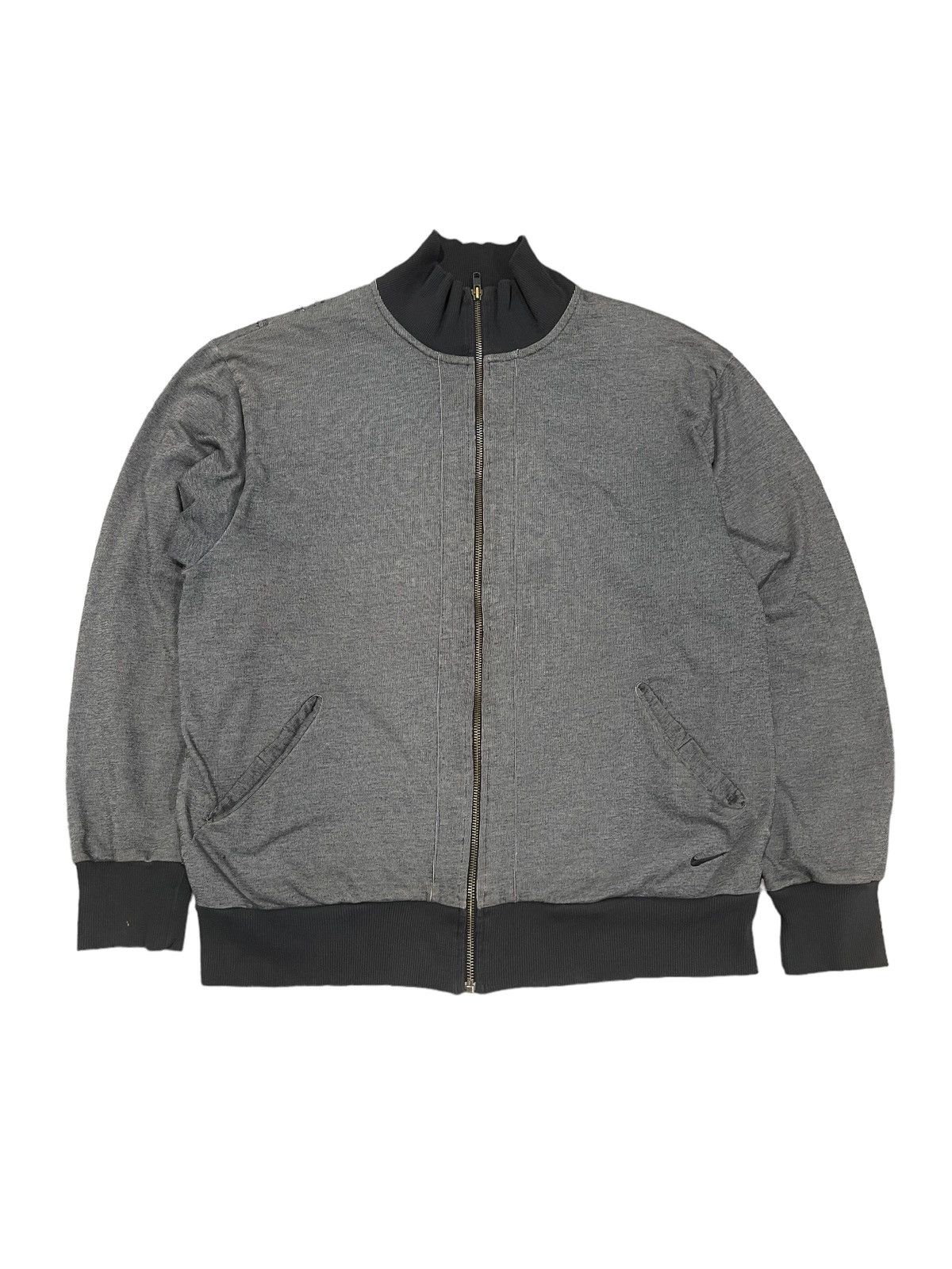 Nike × Vintage Vintage Nike Spellout Logo Zipper Bomber Jacket Size US L / EU 52-54 / 3 - 2 Thumbnail