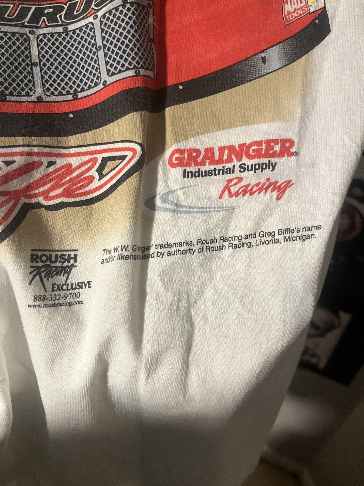 Hanes Vintage 2000’s Y2K Greg Biffle Double Sided NASCAR Tee shirt Size US L / EU 52-54 / 3 - 11 Thumbnail
