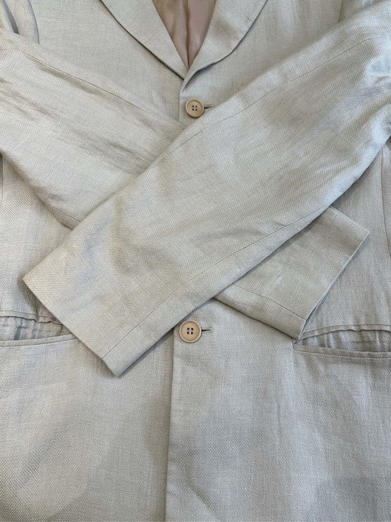 Emporio Armani Emporio Armani linen kaki blazer Size 46R - 2 Thumbnail