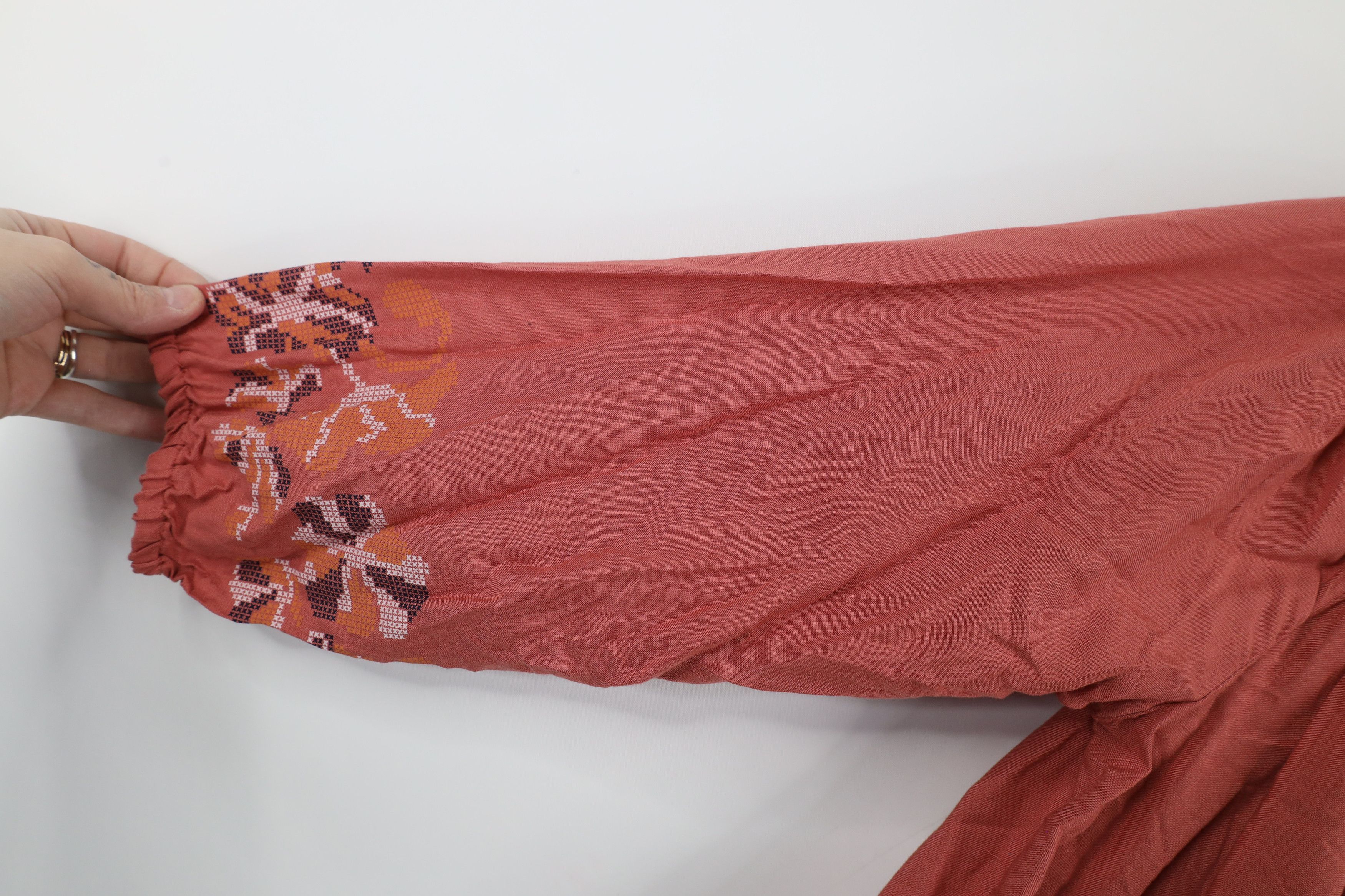 Vintage Deadstock Y2K Country Primitive Ruffled Blouse Top Shirt Size M / US 6-8 / IT 42-44 - 7 Thumbnail
