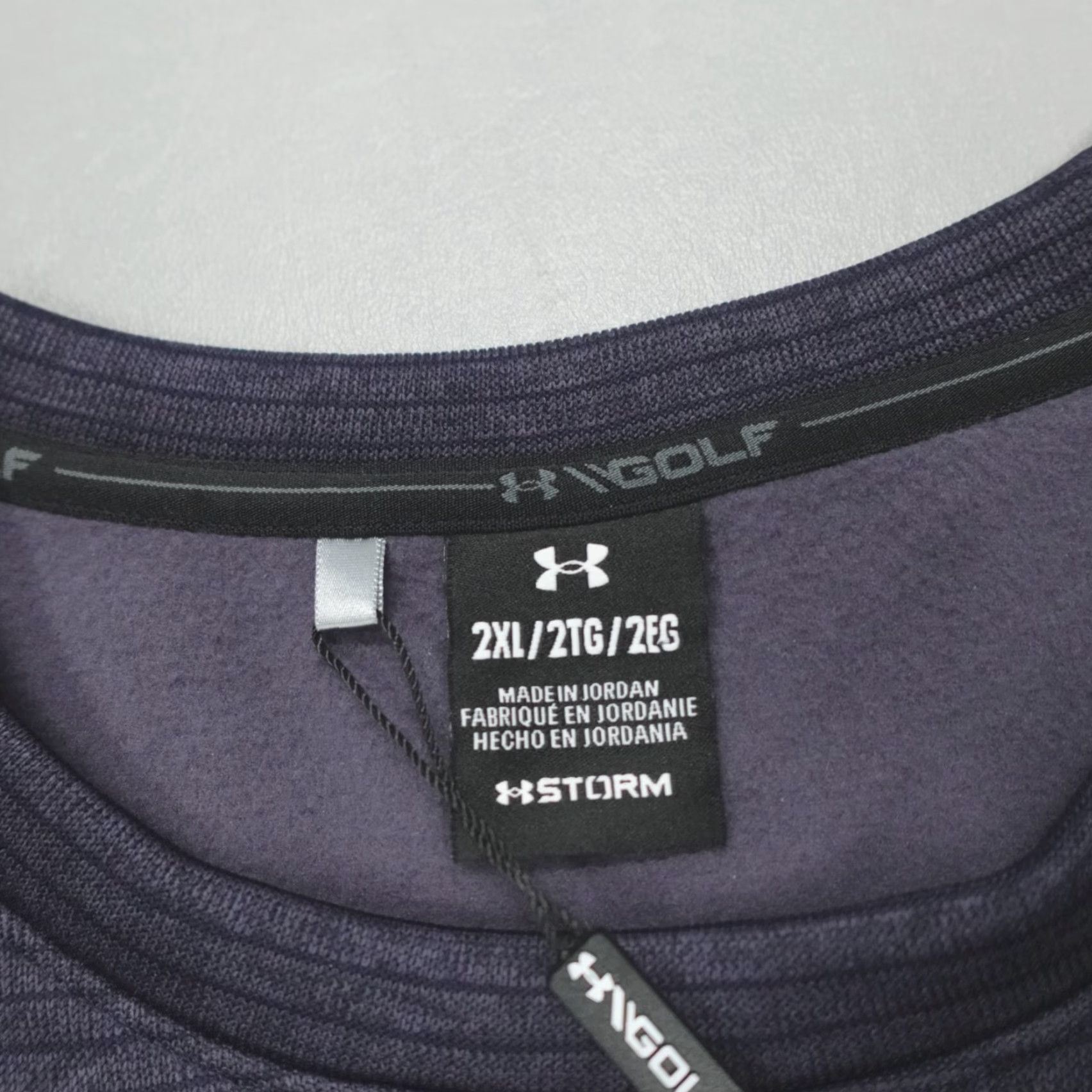Under Armour Under Armour UA Golf Storm Fleece Sweater Mens 2XL Striped Sweatshirt Pullover Crew Neck Blue 1373675-410 Size US XXL / EU 58 / 5 - 5 Thumbnail