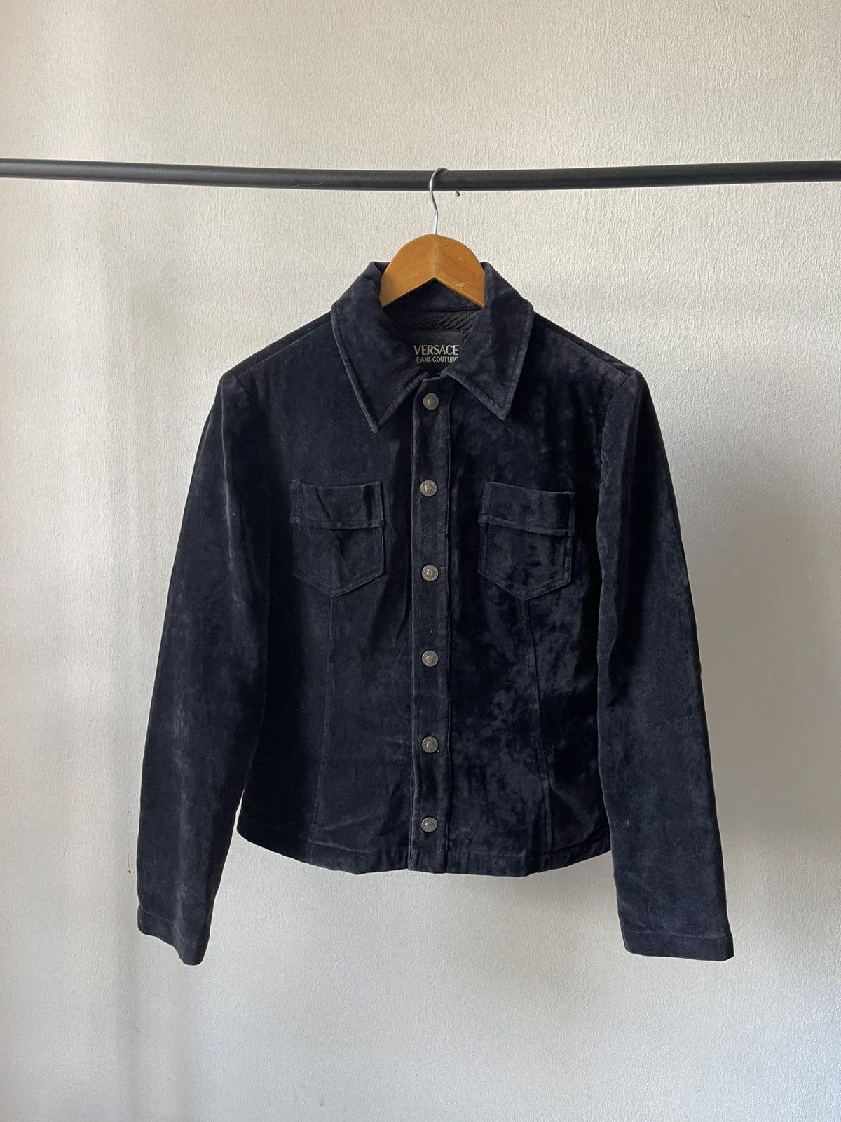 Versace Jeans Couture 90s Versace Jeans Couture Velvet Jacket Size US S / EU 44-46 / 1 - 1 Thumbnail
