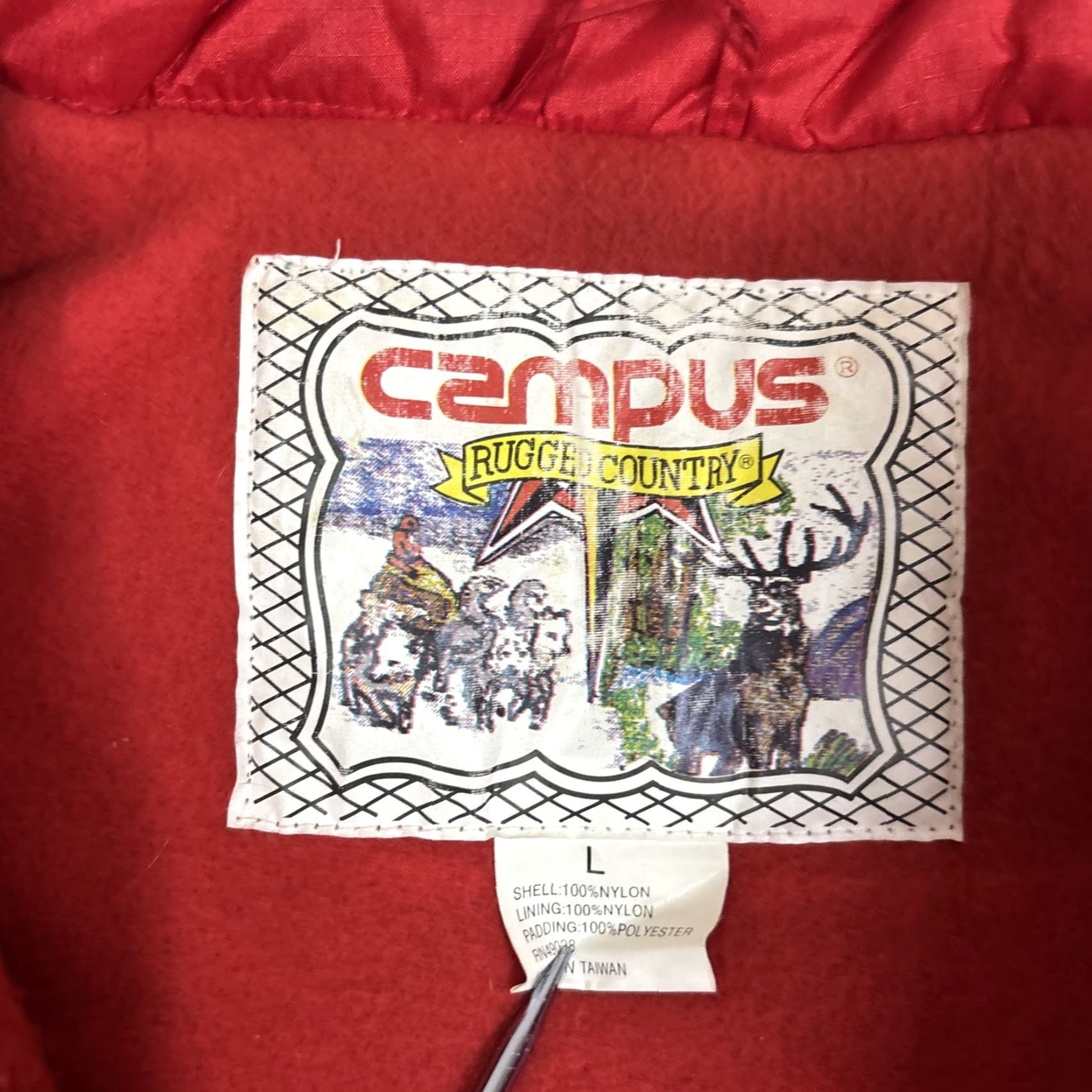 Vintage VINTAGE Black Campus Rugged Country Winter Jacket Puffer Ski Snow Large Red Blue Mens Size US L / EU 52-54 / 3 - 3 Thumbnail