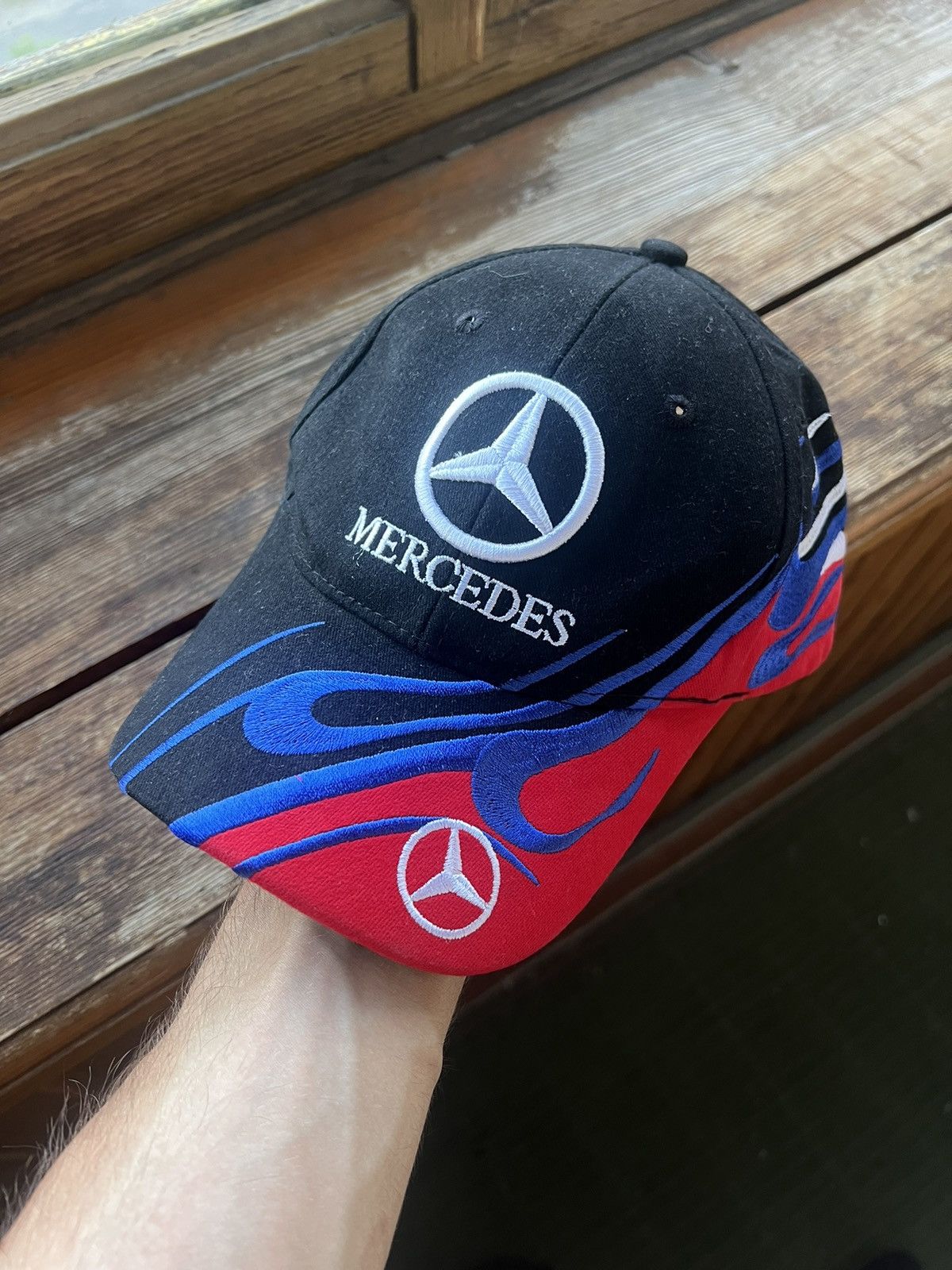 Vintage Vintage Mercedes Benz Racing Trucks Trucker Hat Y2K Size ONE SIZE - 1 Thumbnail