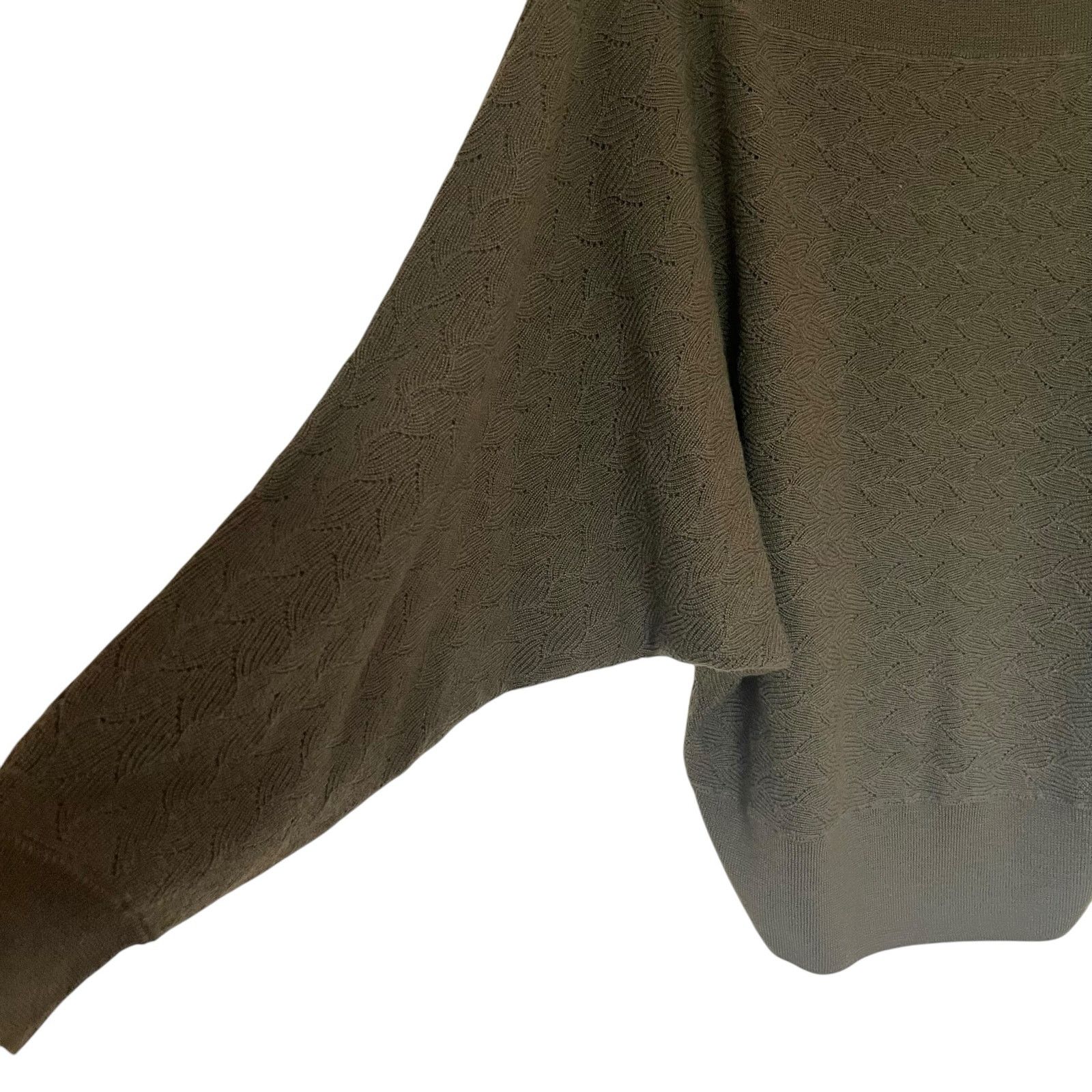 Trina Turk Trina Turk Halima Blouson Knit Cypress Green Wool Sweater Size L / US 10 / IT 46 - 4 Thumbnail